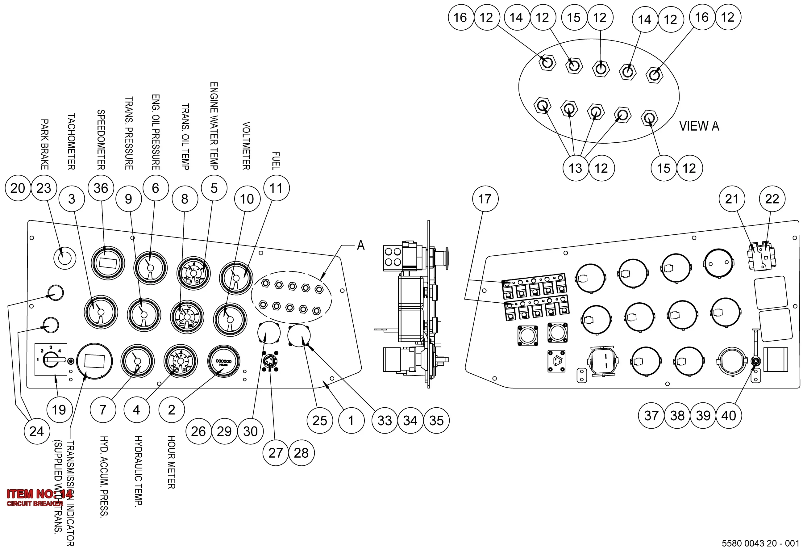 5537 7269 00 CIRCUIT BREAKER - Technical Drawing