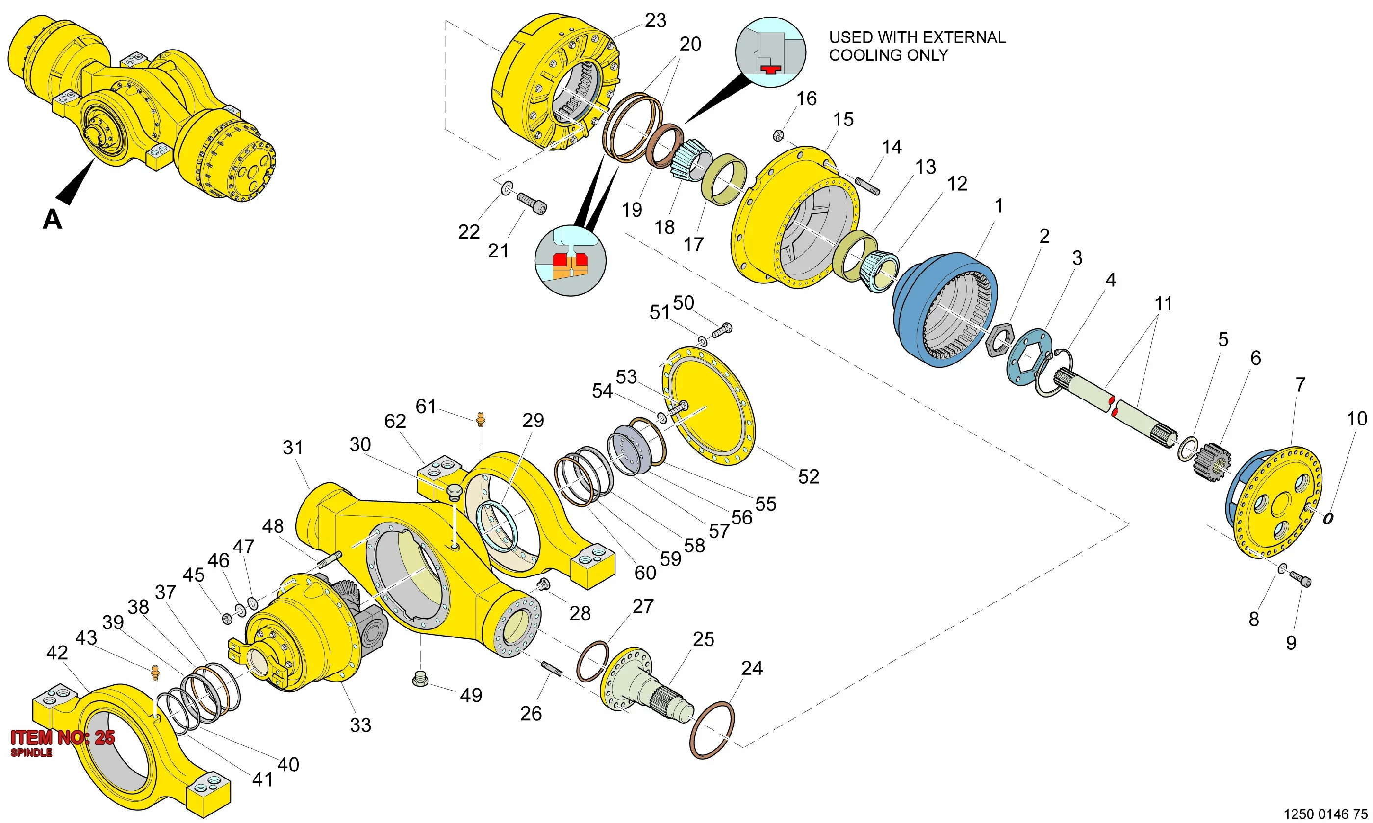 5537 7340 00 SPINDLE - Technical Drawing
