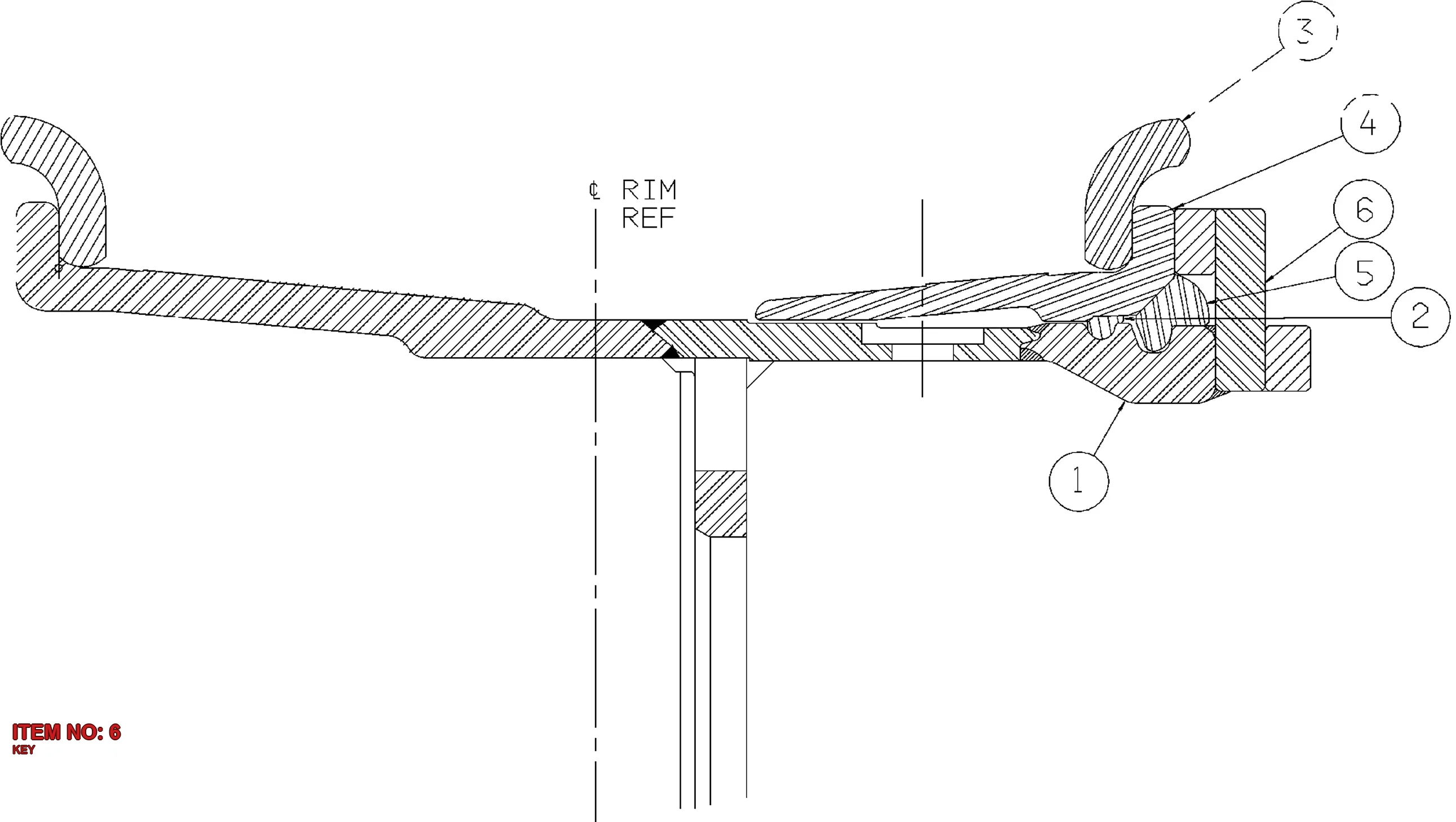 5540 0955 00 KEY - Technical Drawing