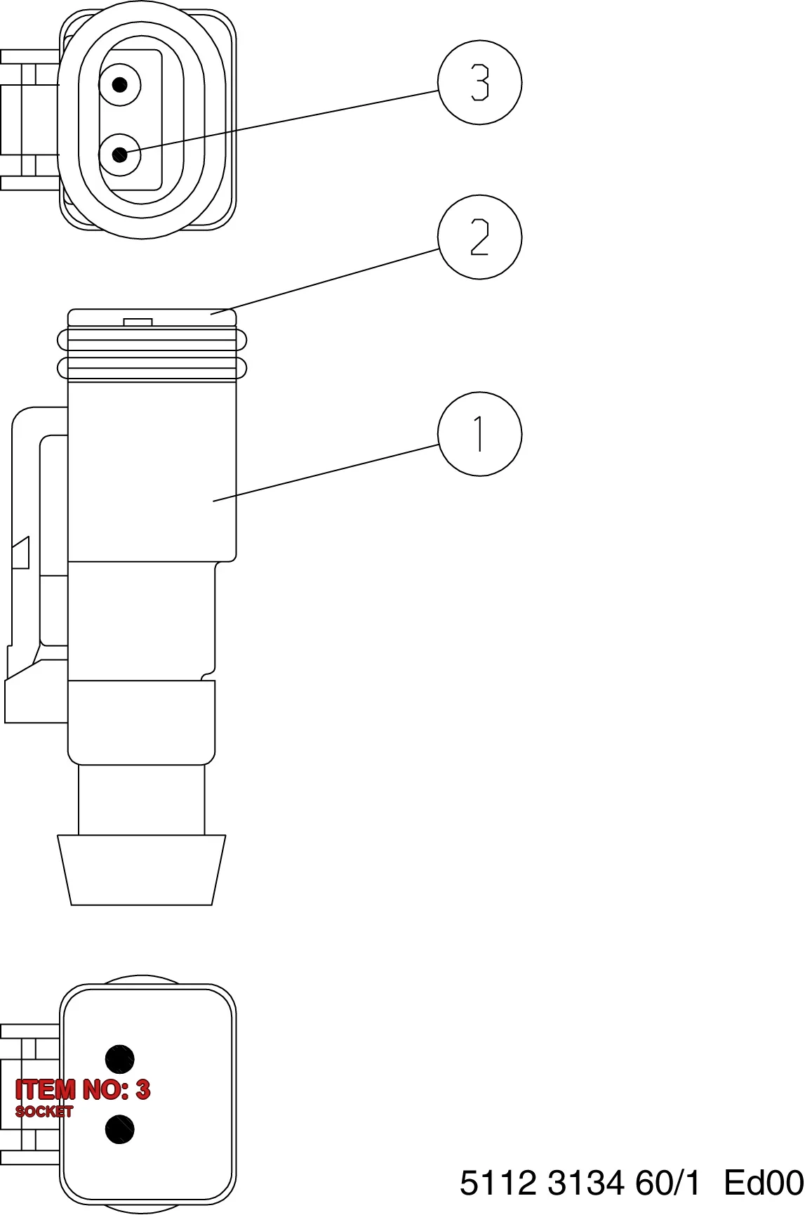 5540 1193 00 CONTACT SLEEVE - Technical Drawing