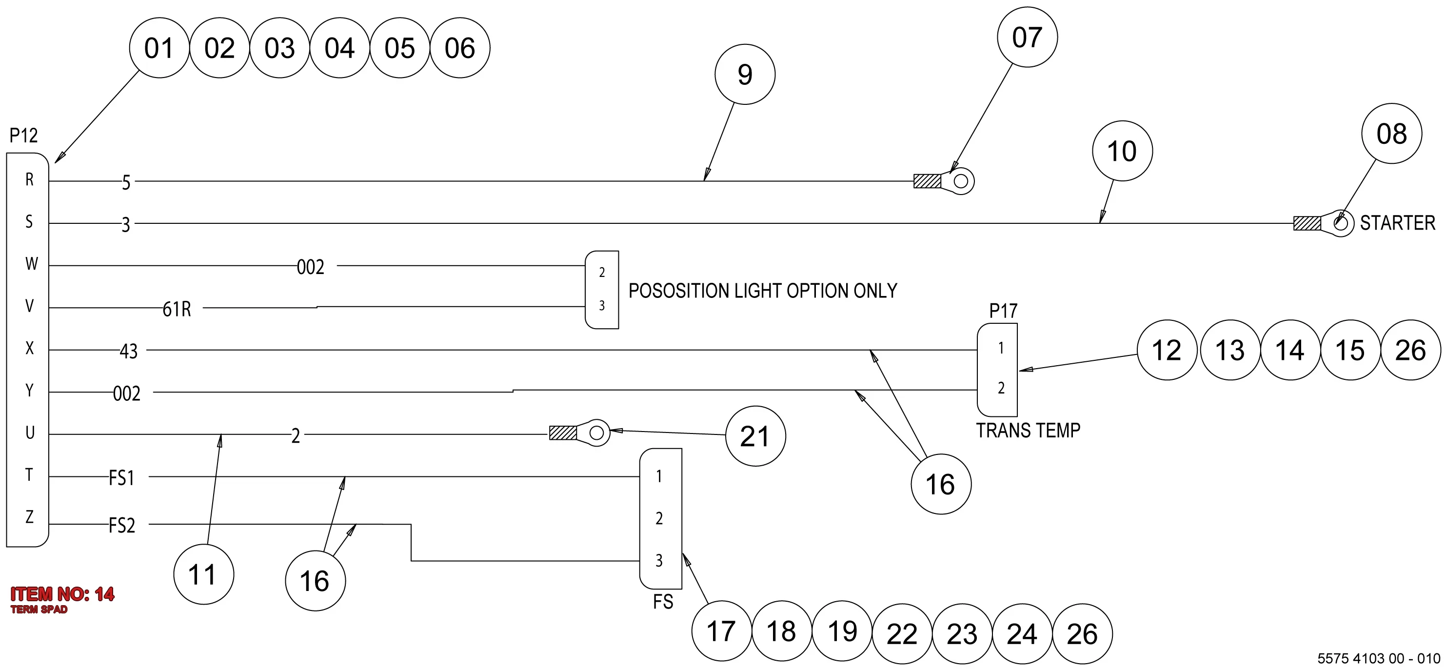 5540 3878 00 TERM SPAD - Technical Drawing