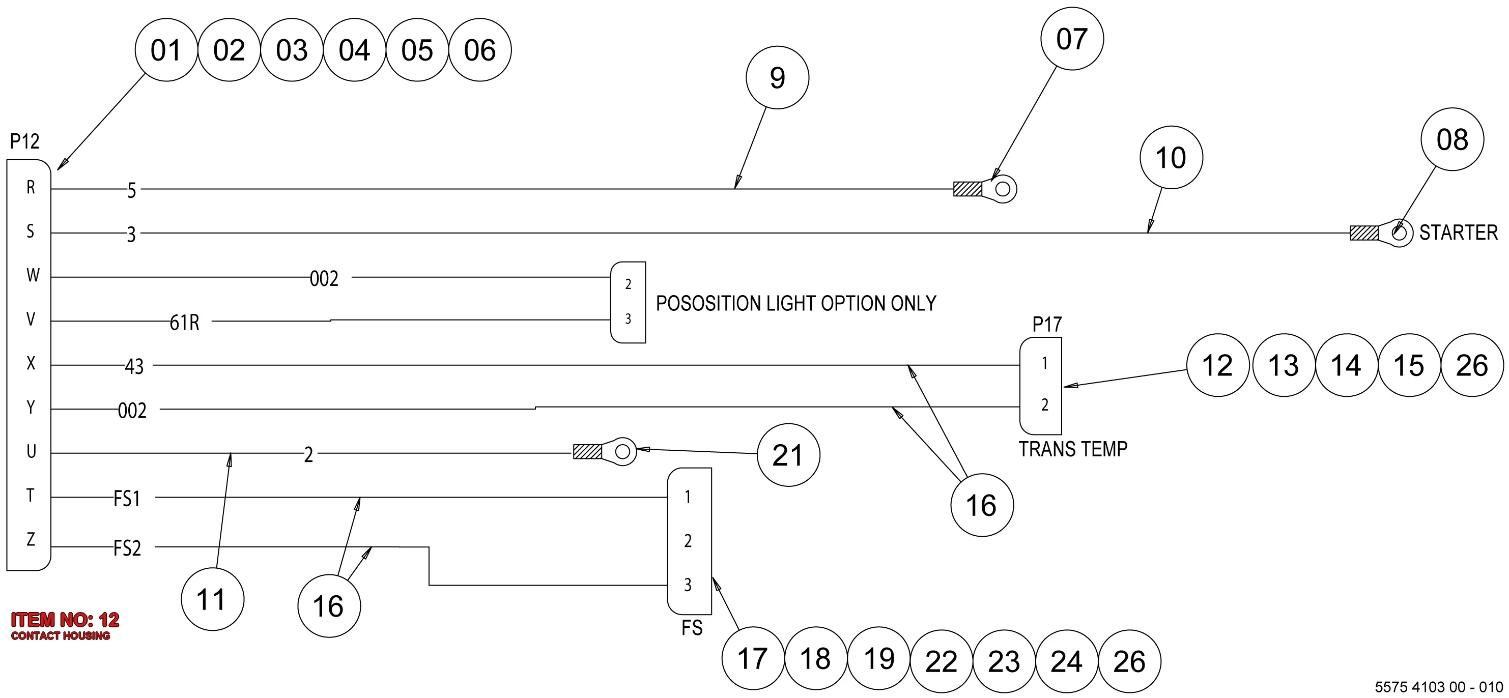 5540 4932 00 CONTACT HOUSING - Technical Drawing