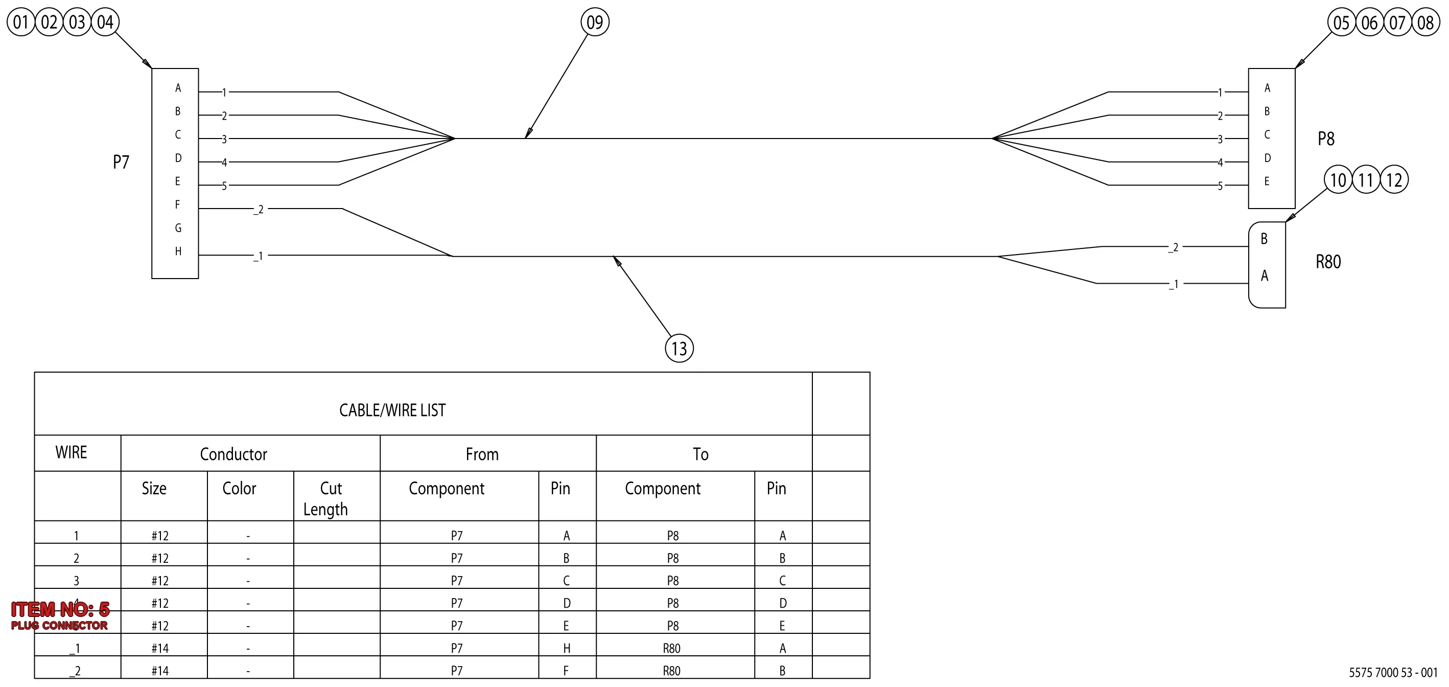 5540 6145 00 PLUG CONNECTOR - Technical Drawing