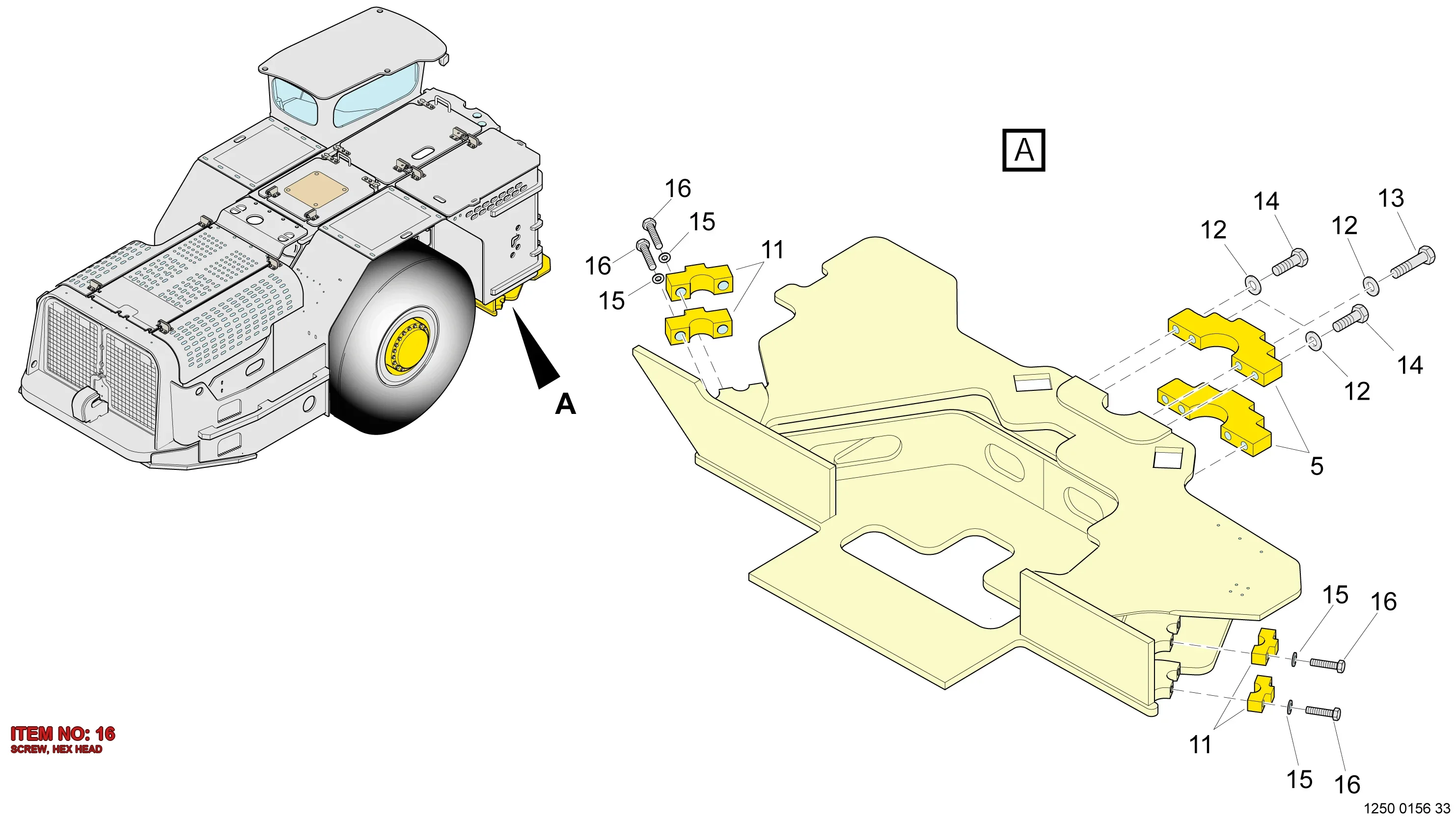 5540 6239 00 SCREW, HEX HEAD - Technical Drawing