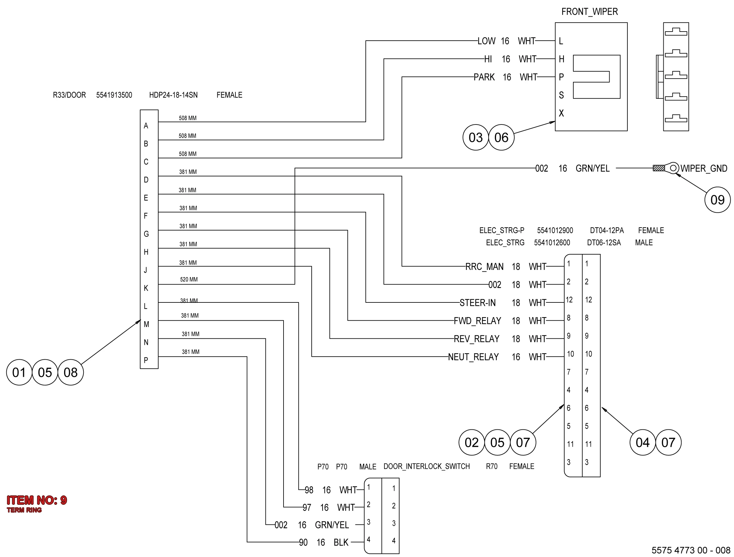 5540 6551 00 TERM RING - Technical Drawing