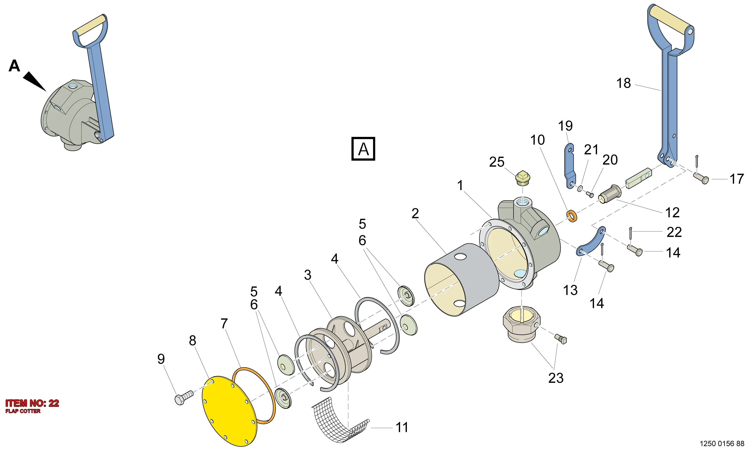 5540 7180 00 FLAP COTTER - Technical Drawing