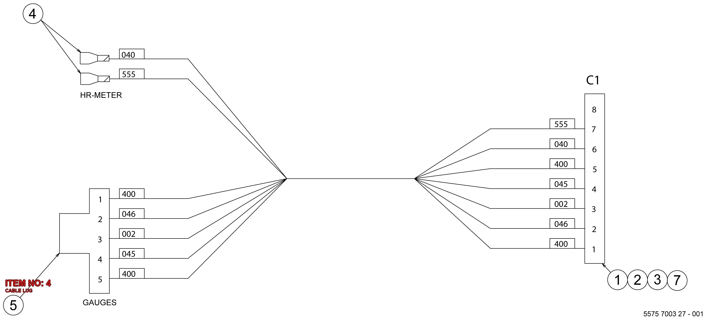 5540 7934 00 CABLE LUG - Technical Drawing