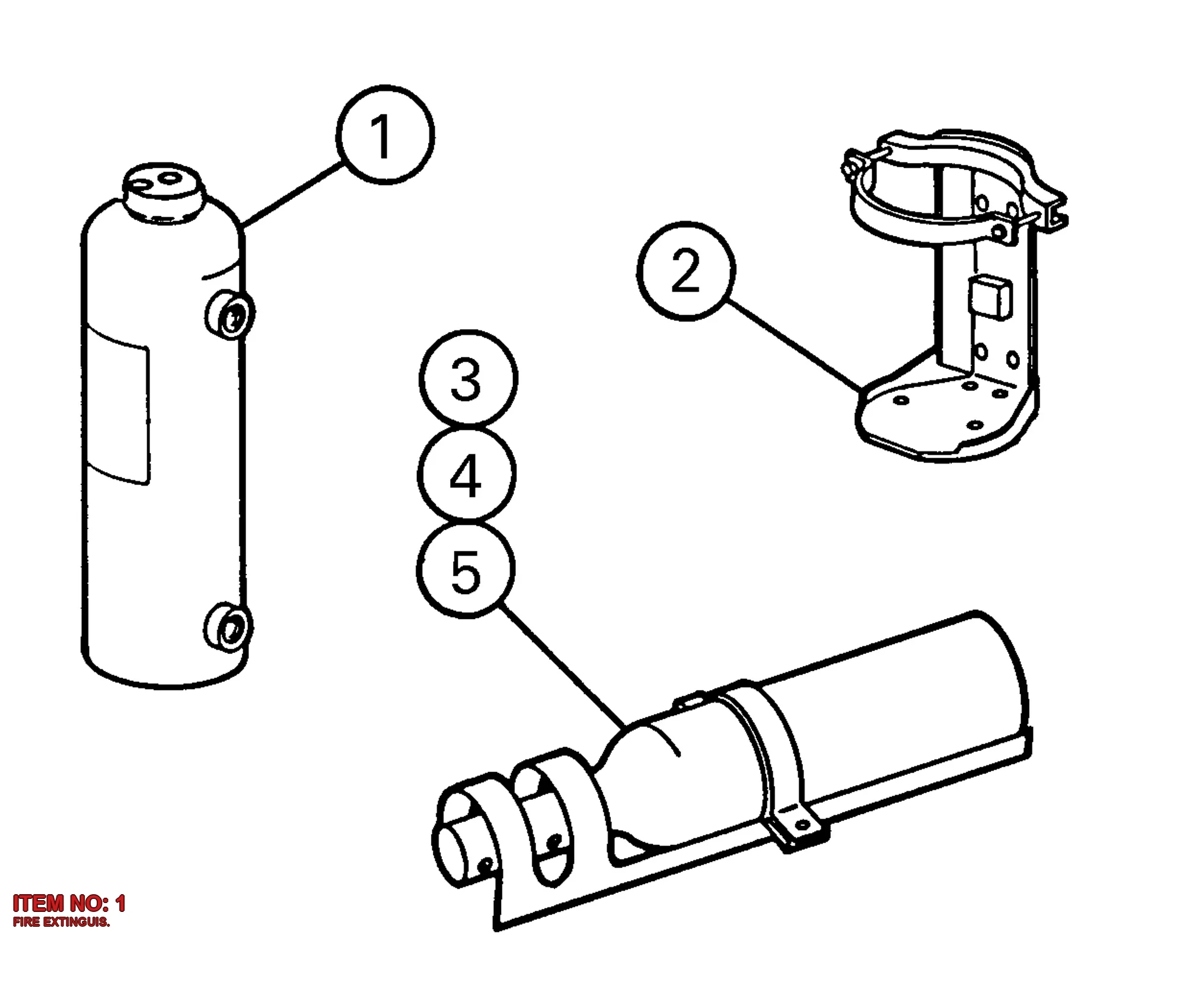 5540 8347 00 FIRE EXTINGUIS. - Technical Drawing