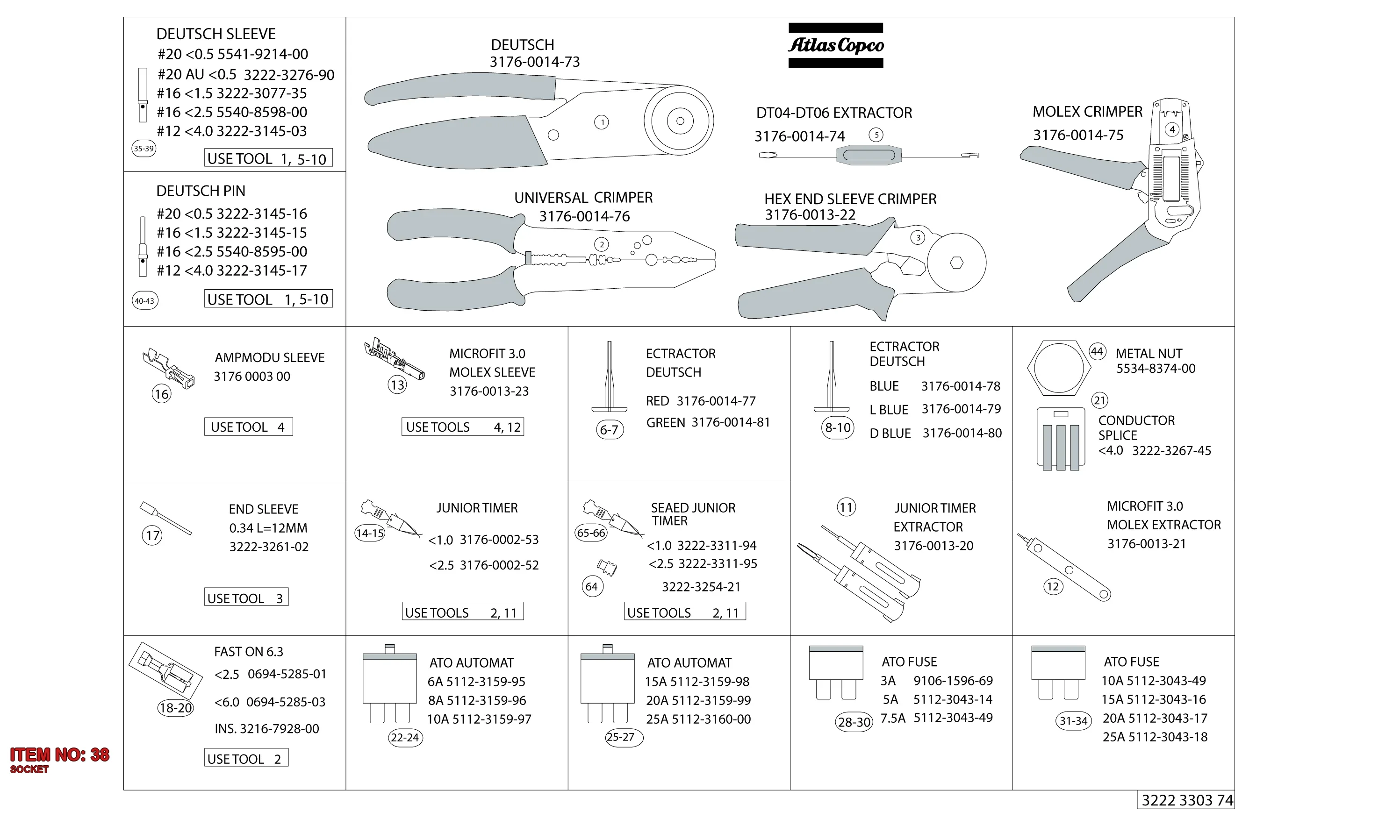 5540 8598 00 CABLE LUG - Technical Drawing