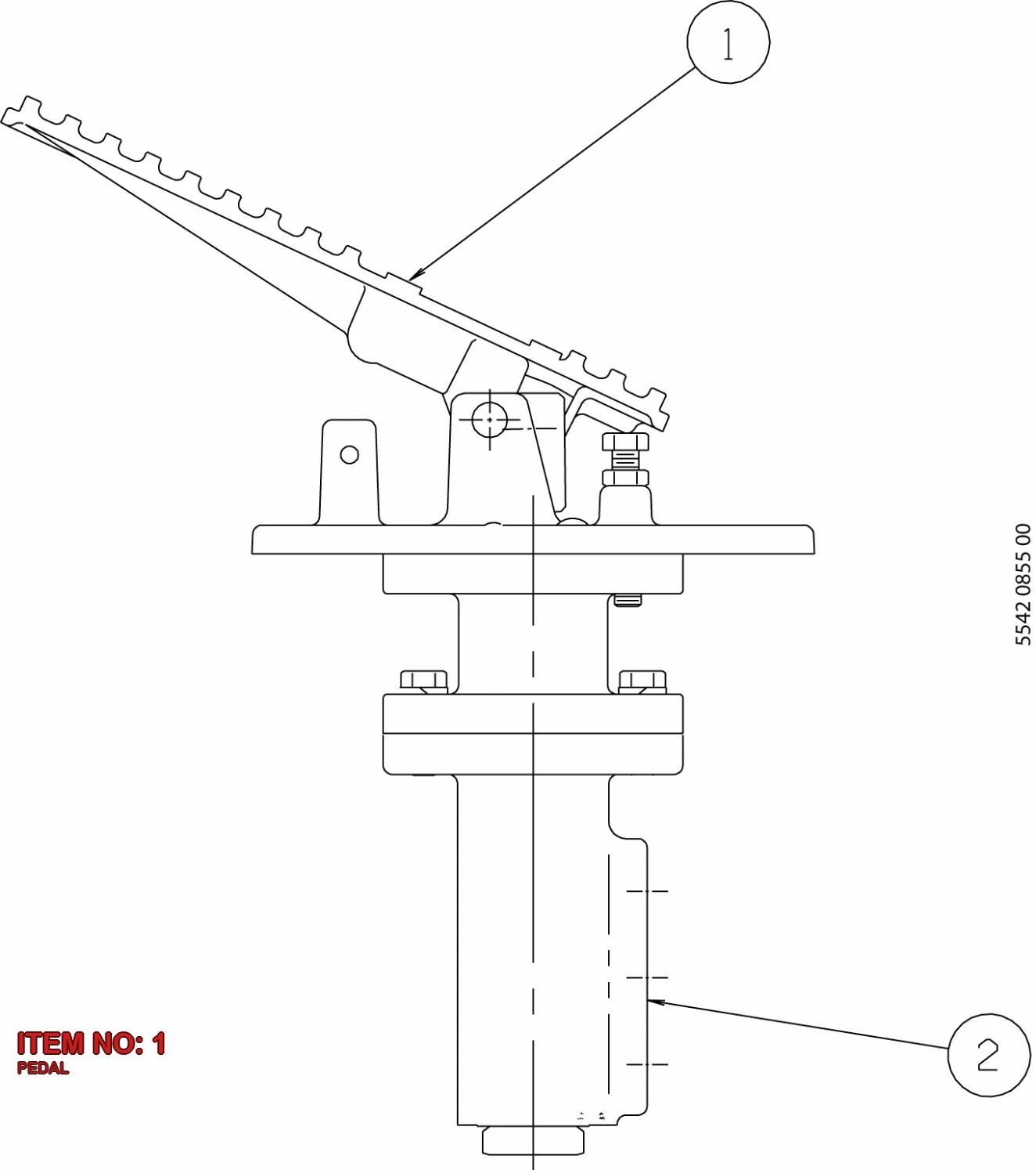 5540 9671 00 PEDAL - Technical Drawing