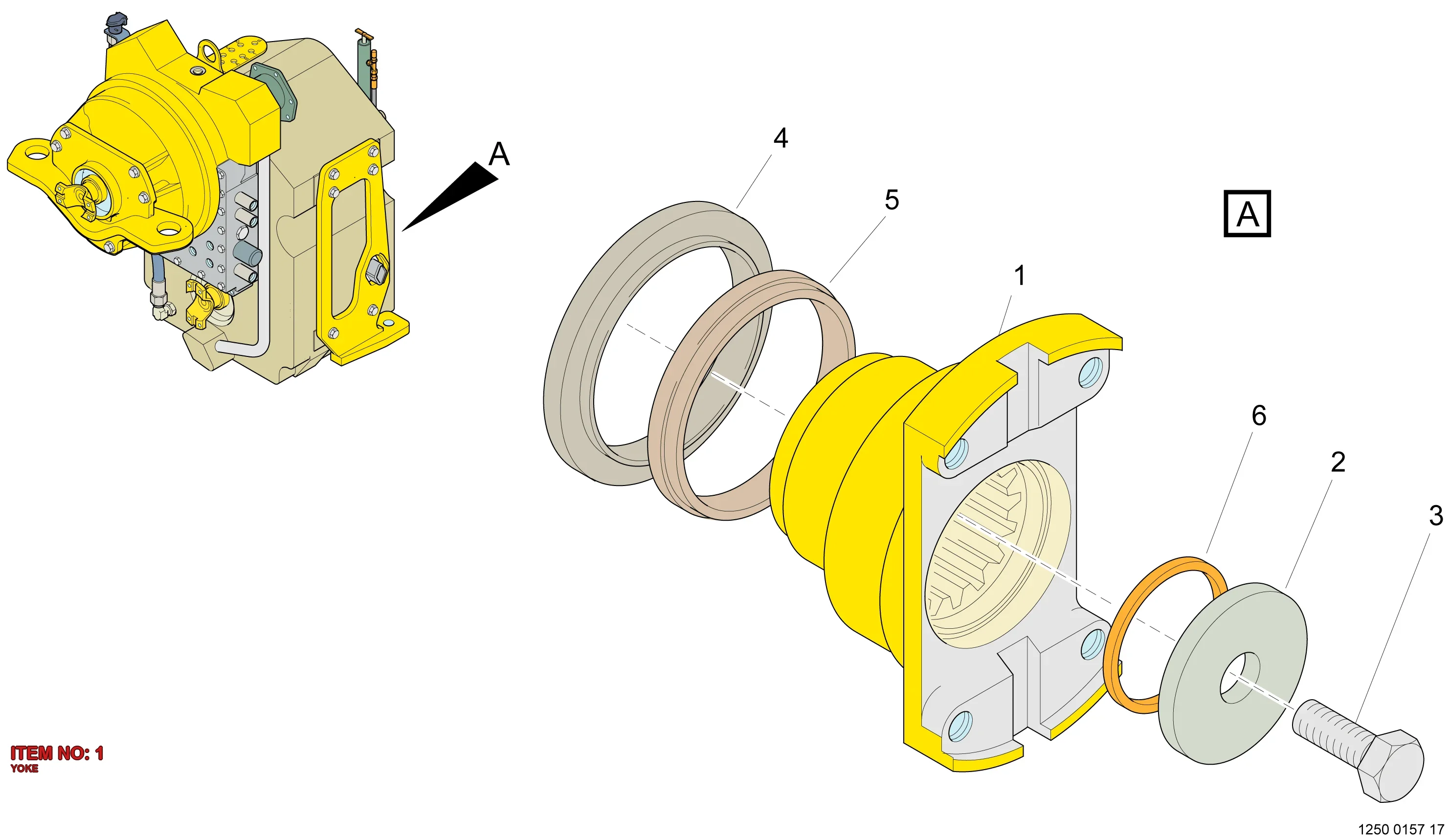 5540 9808 00 YOKE - Technical Drawing