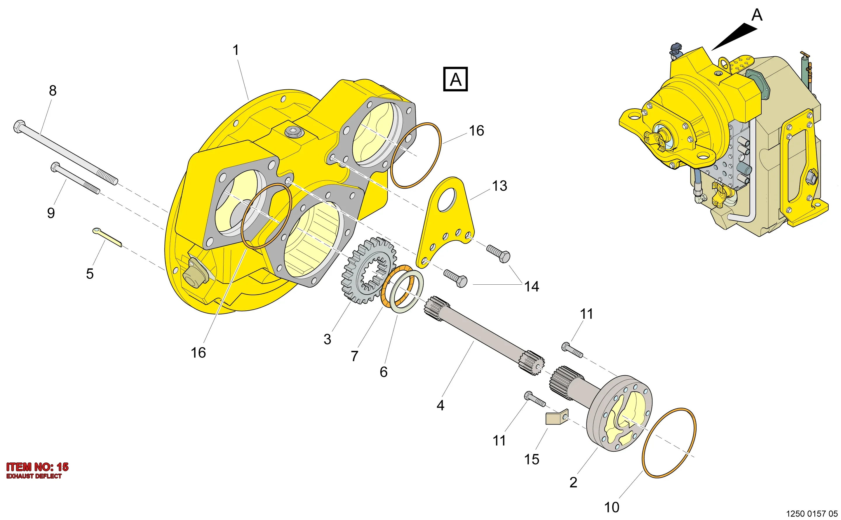 5540 9850 00 EXHAUST DEFLECT - Technical Drawing