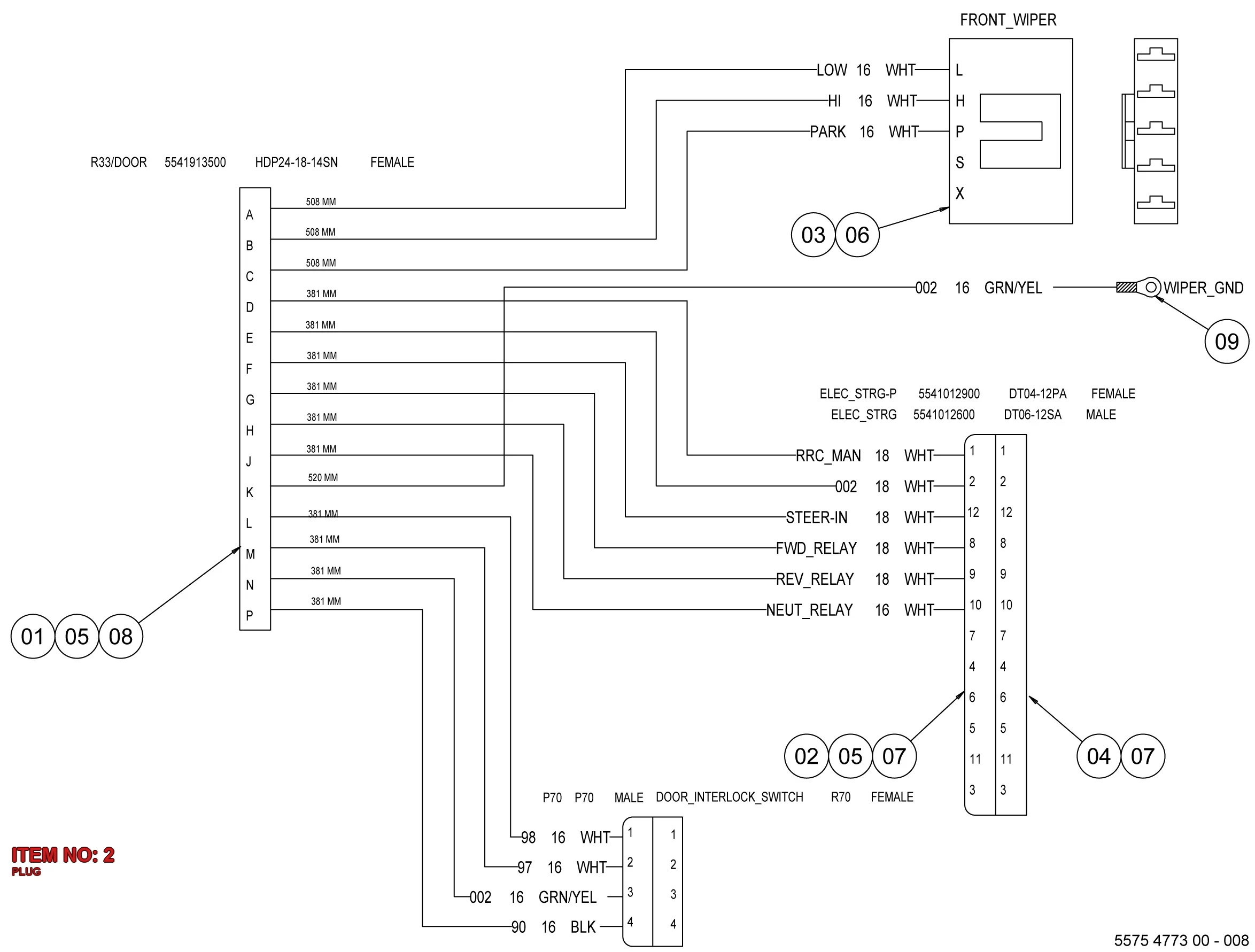 5541 0126 00 PLUG - Technical Drawing