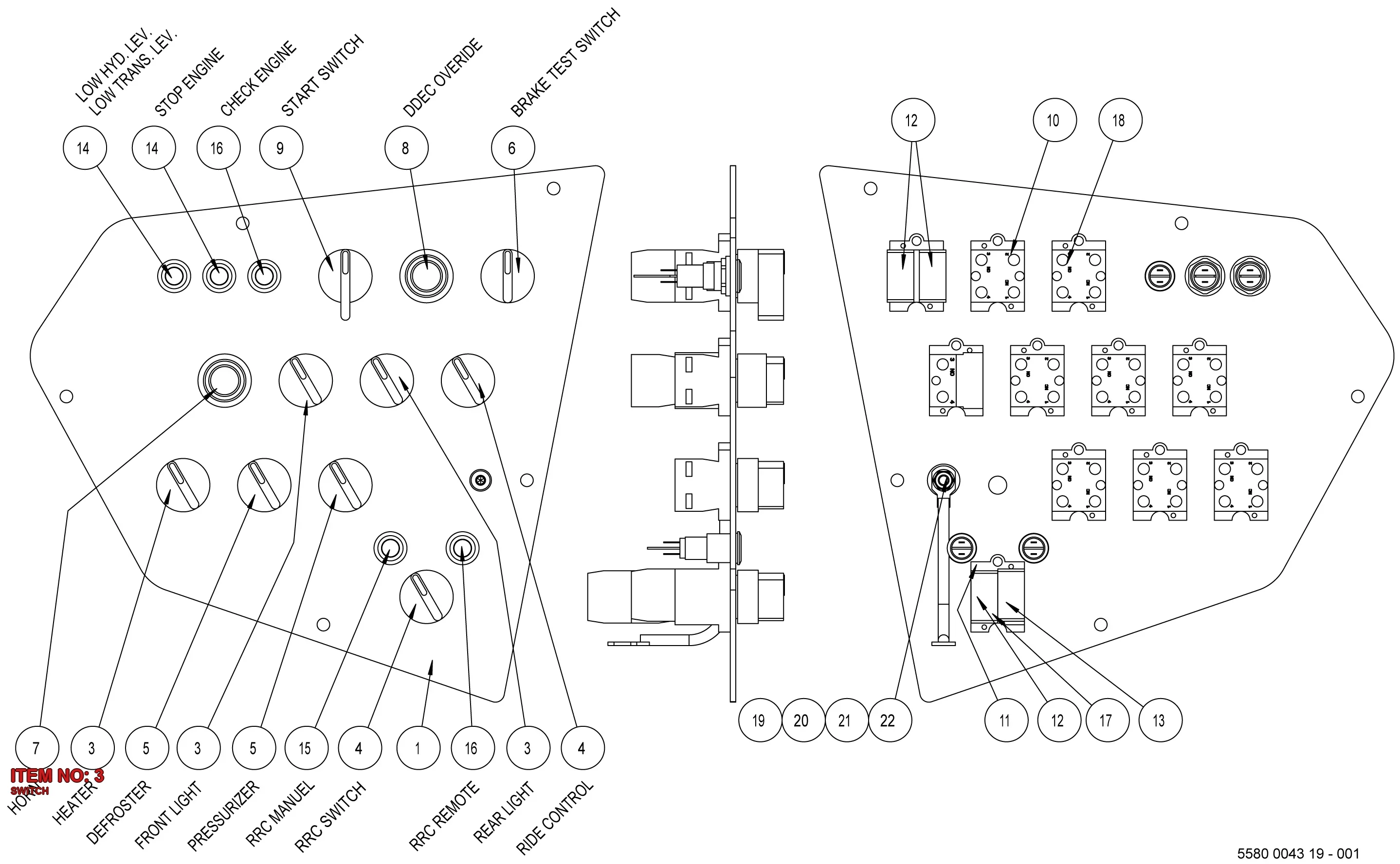 5541 0154 00 SWITCH - Technical Drawing