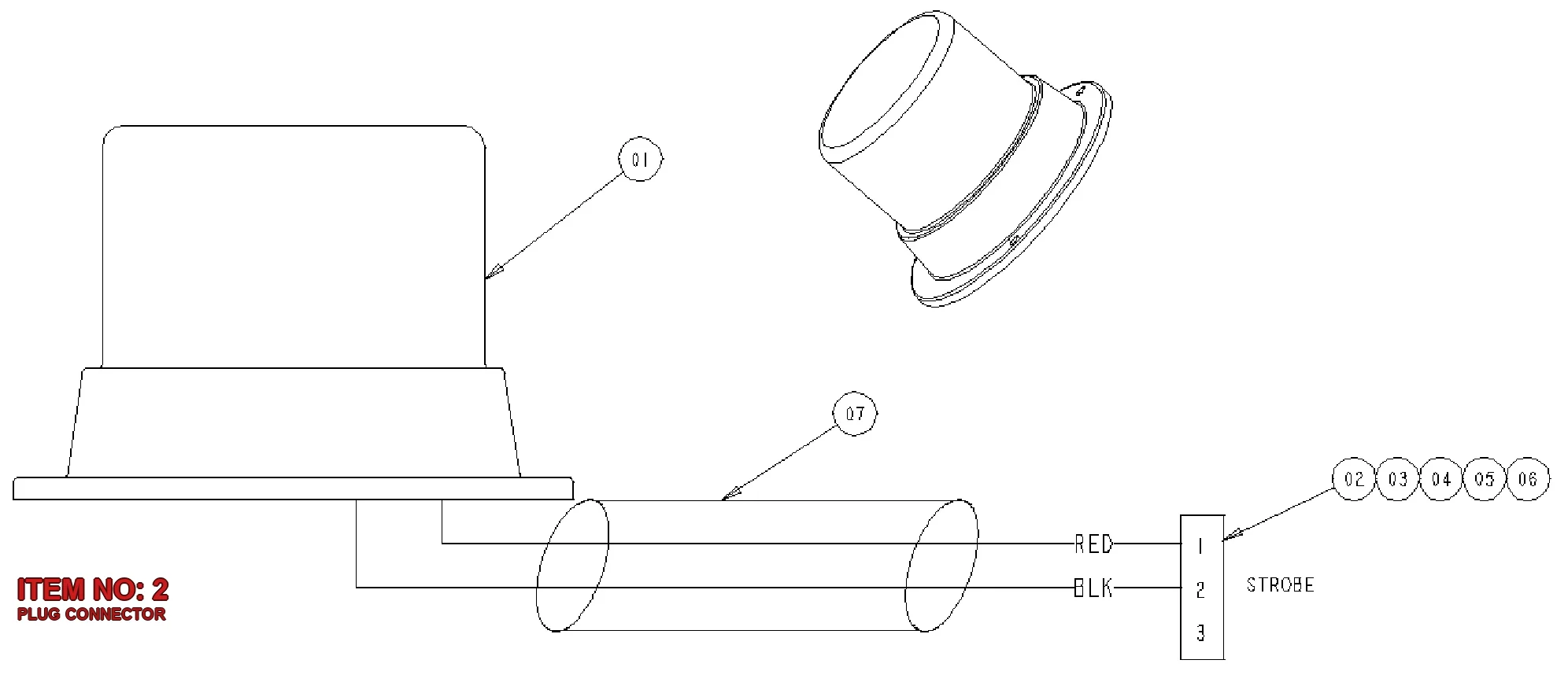 5541 0285 00 PLUG CONNECTOR - Technical Drawing