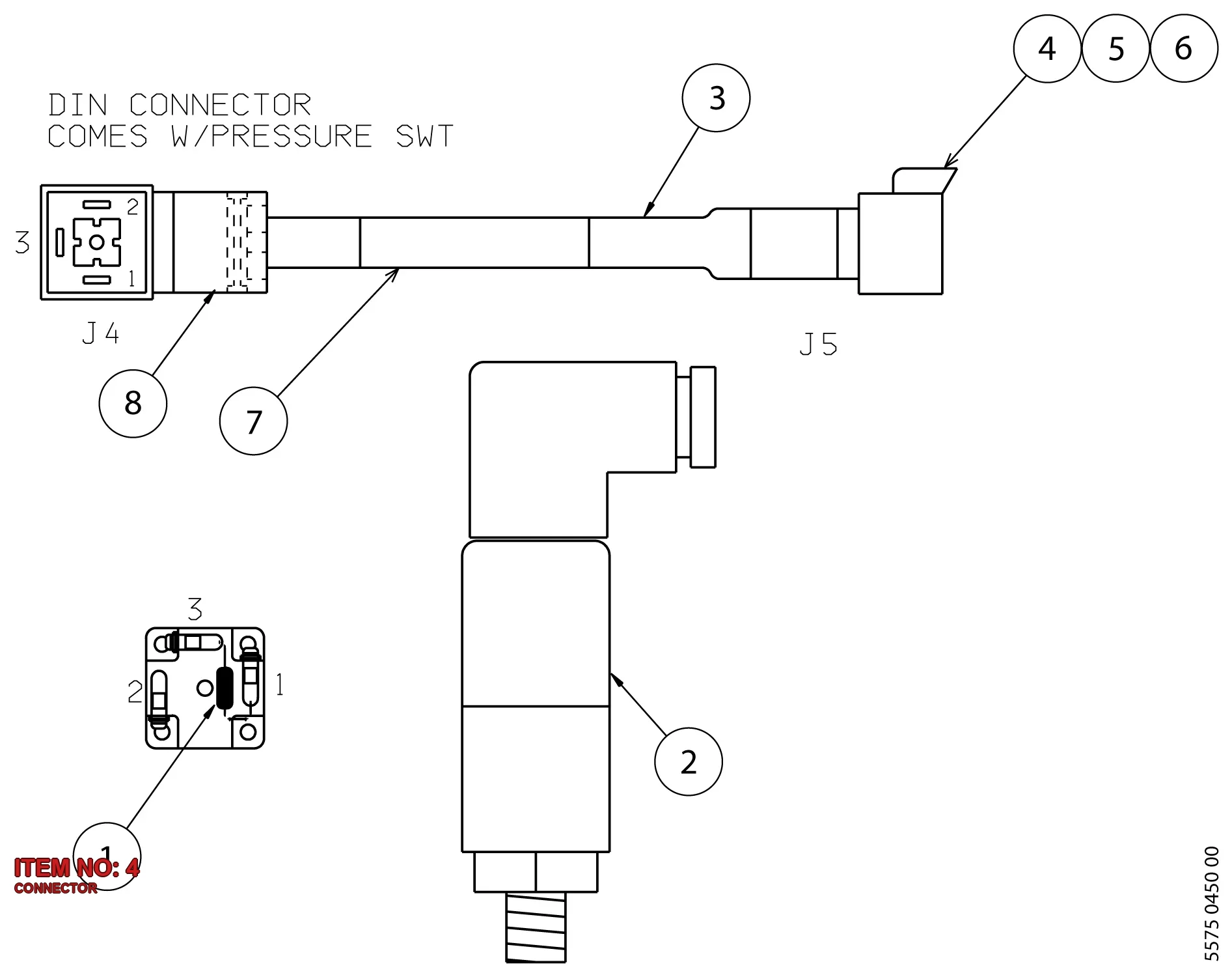 5541 0286 00 CONNECTOR - Technical Drawing