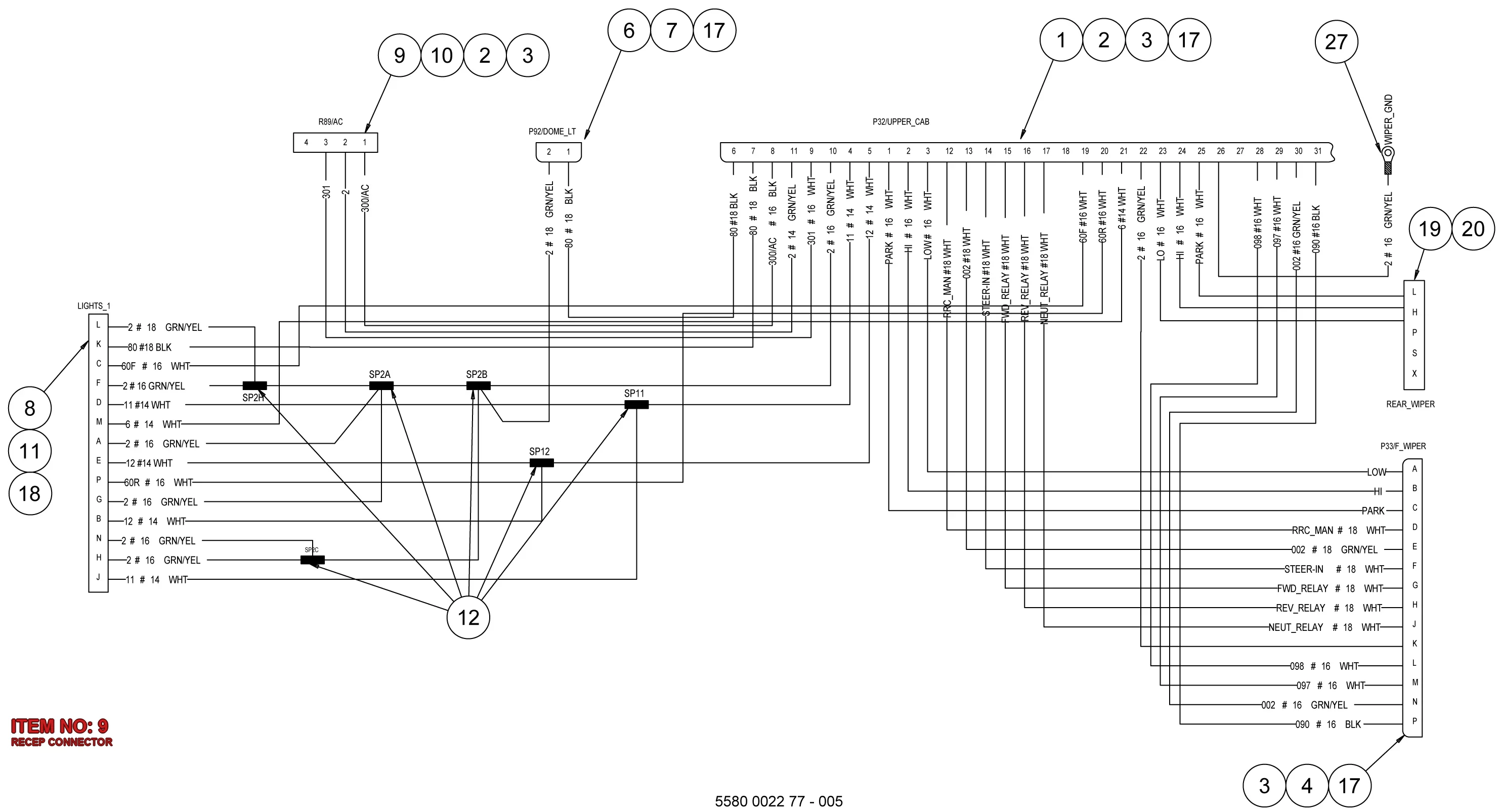 5541 0347 00 RECEP CONNECTOR - Technical Drawing