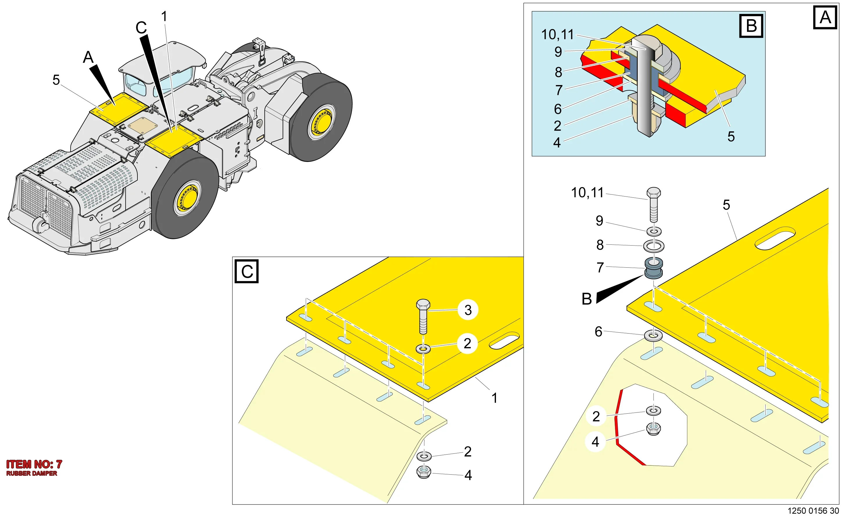 5541 0429 00 RUBBER DAMPER - Technical Drawing
