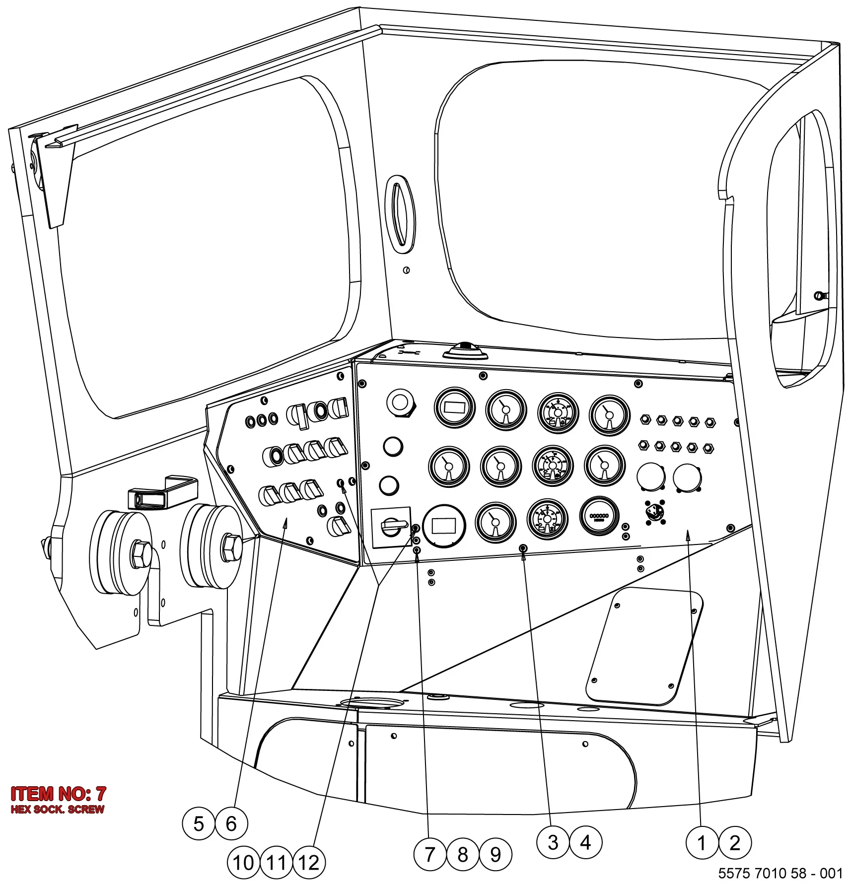 5541 0829 00 HEX SOCK. SCREW - Technical Drawing