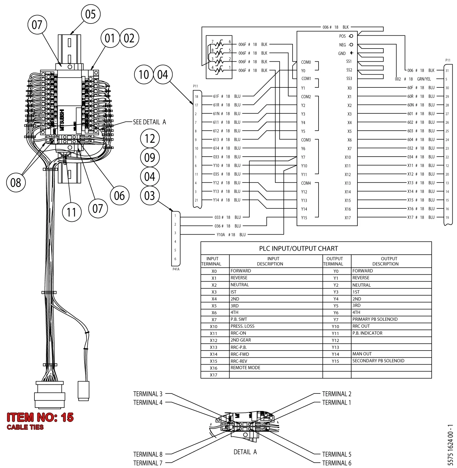 5541 3174 00 CABLE TIES - Technical Drawing