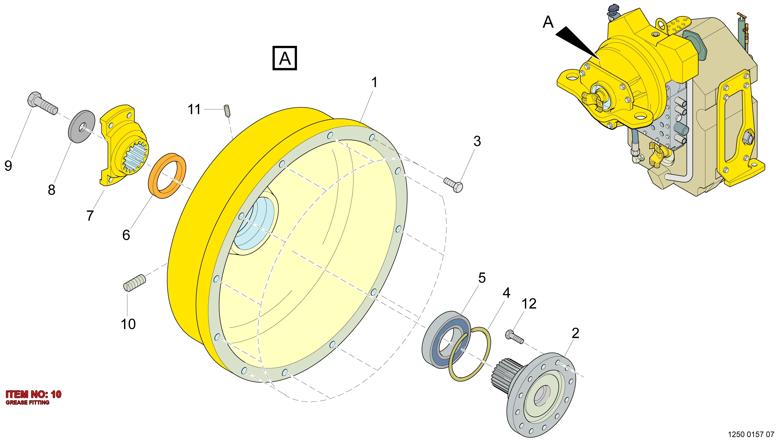 5541 3996 00 GREASE FITTING - Technical Drawing