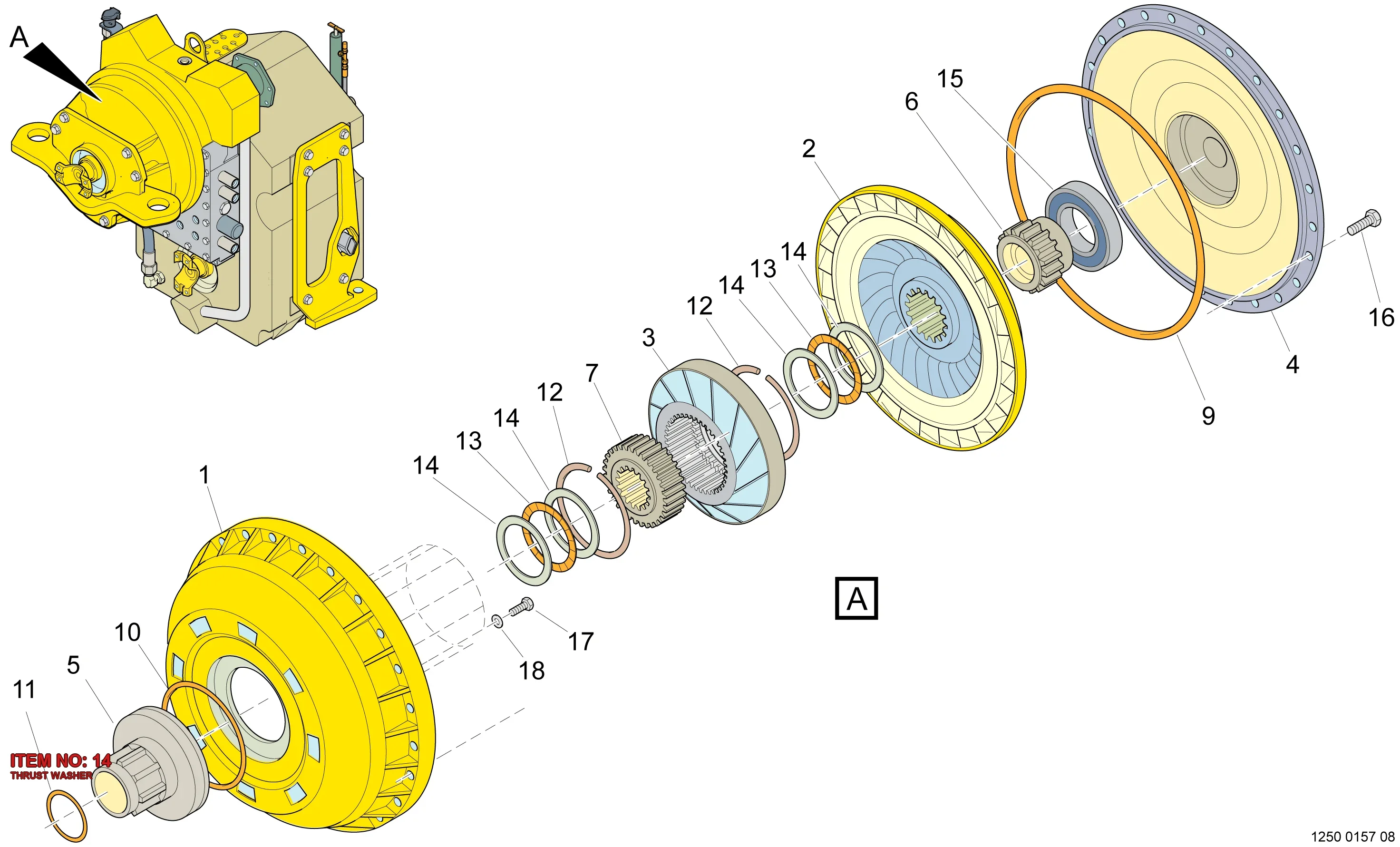 5541 4006 00 THRUST WASHER - Technical Drawing
