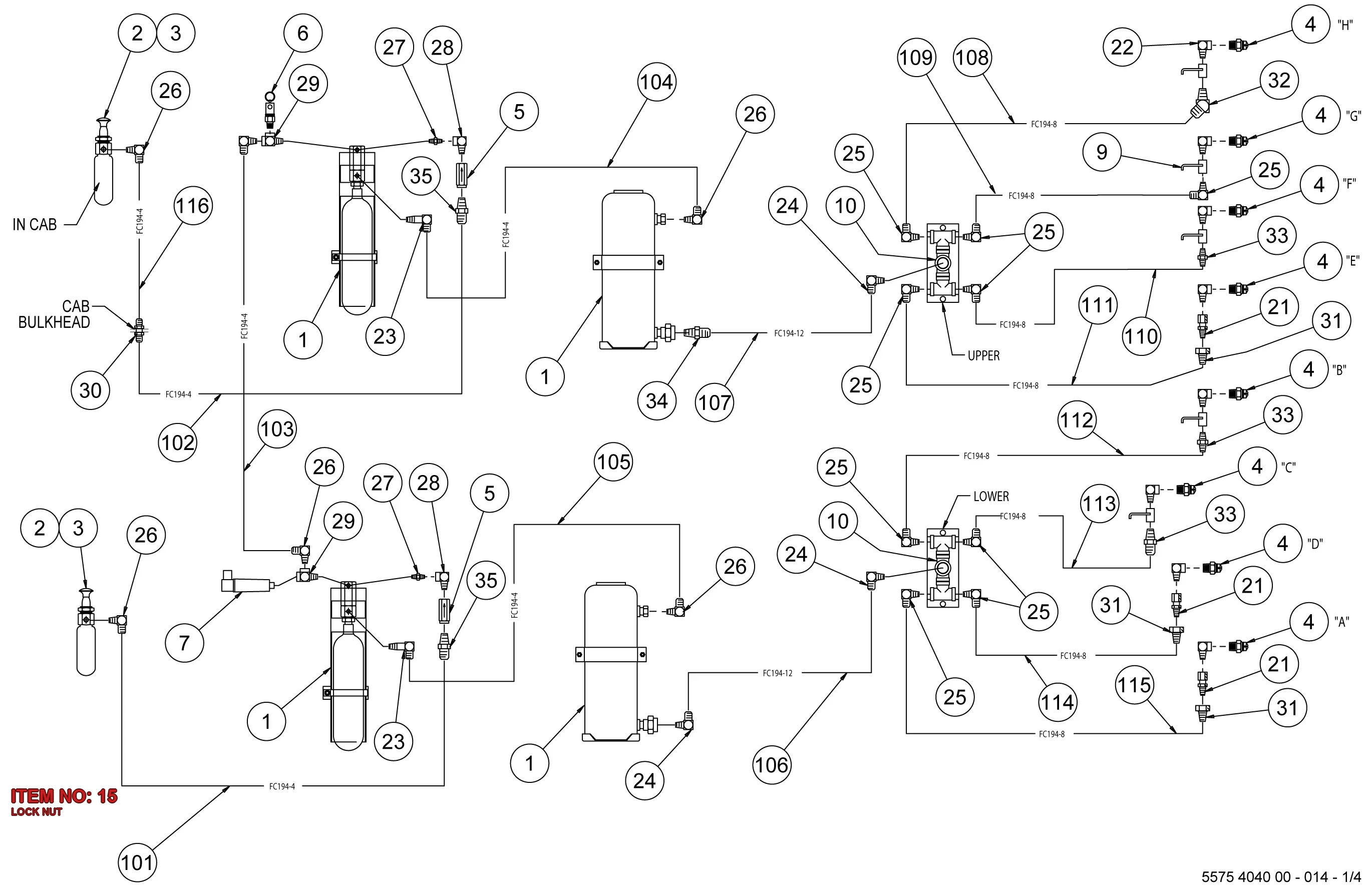 5541 5510 00 LOCK NUT - Technical Drawing