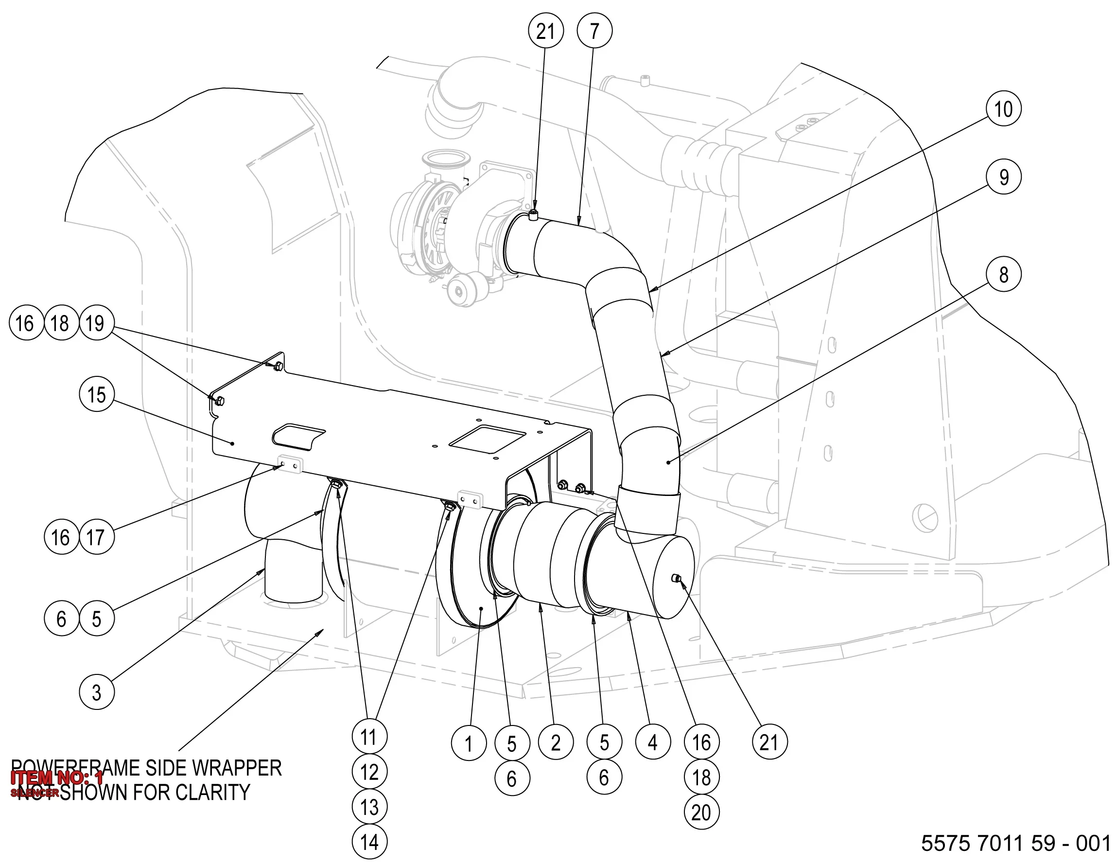 5541 6097 00 SILENCER - Technical Drawing
