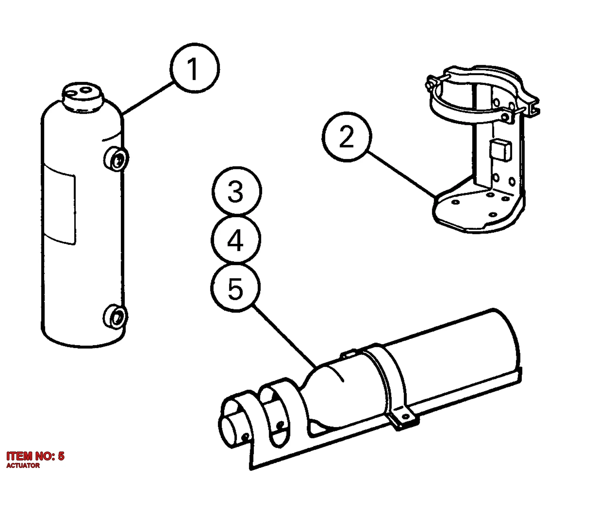 5541 9400 00 ACTUATOR - Technical Drawing