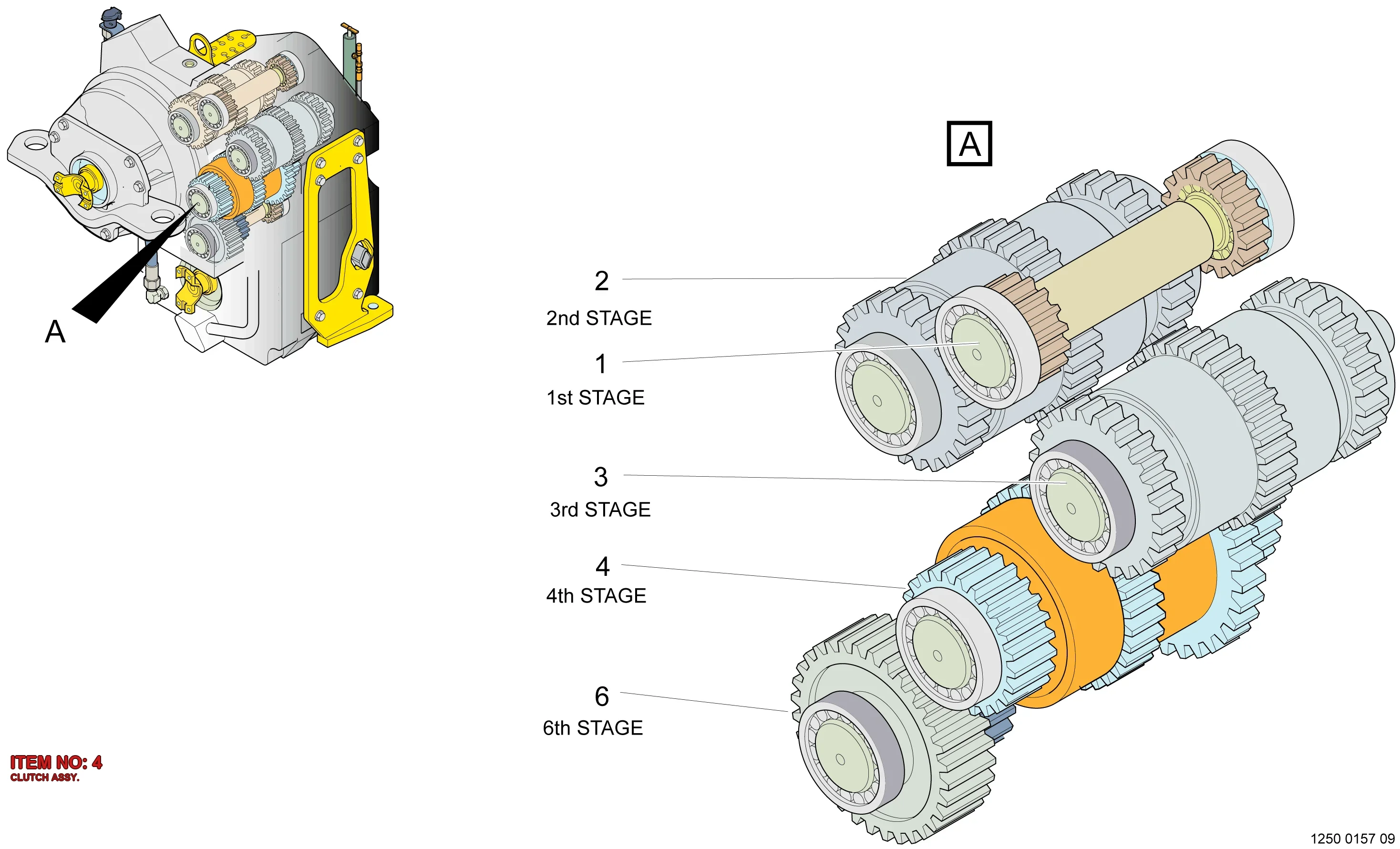 5542 0112 00 CLUTCH ASSY. - Technical Drawing