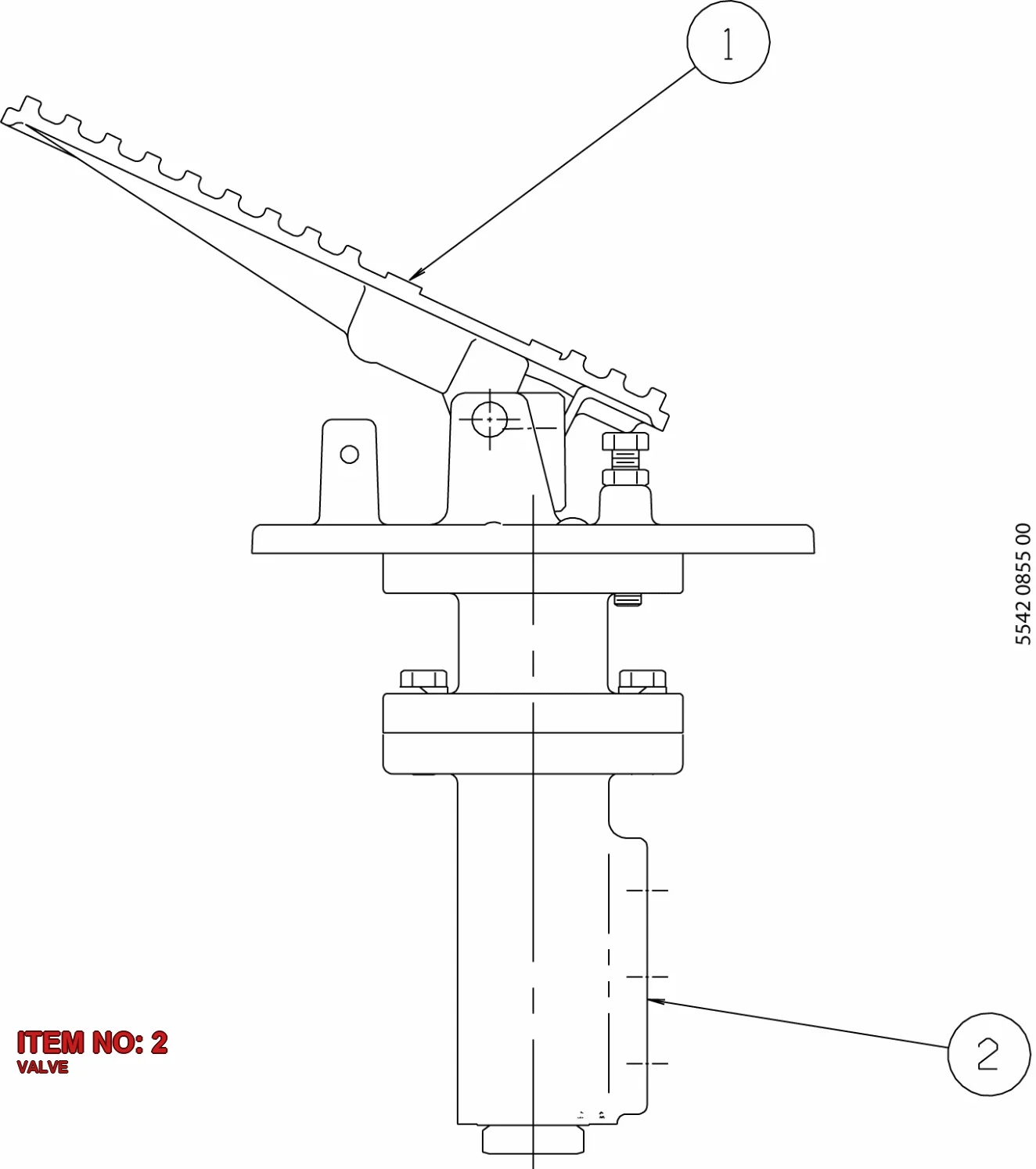 5542 0931 00 VALVE - Technical Drawing