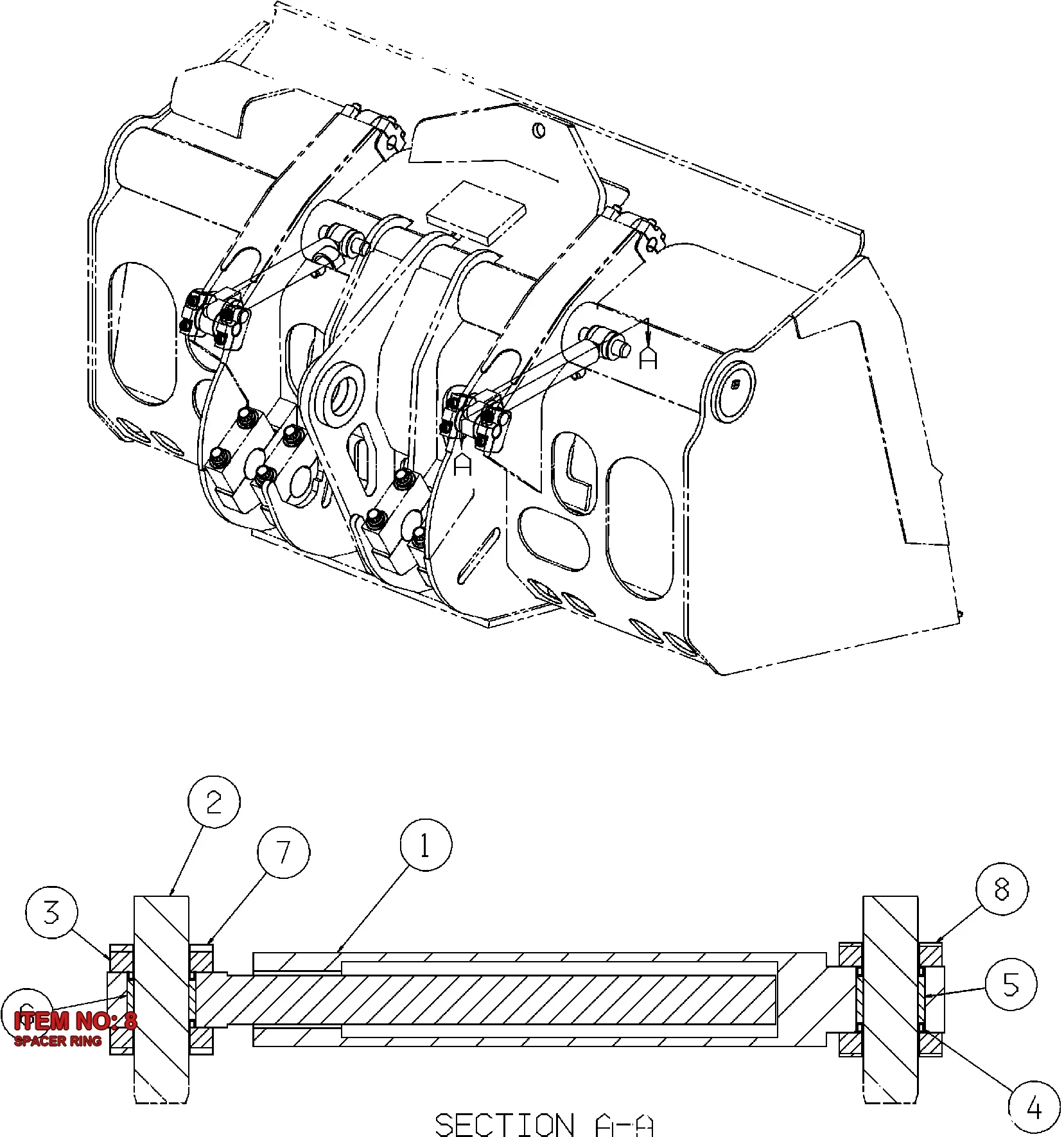 5572 8185 00 SPACER RING - Technical Drawing