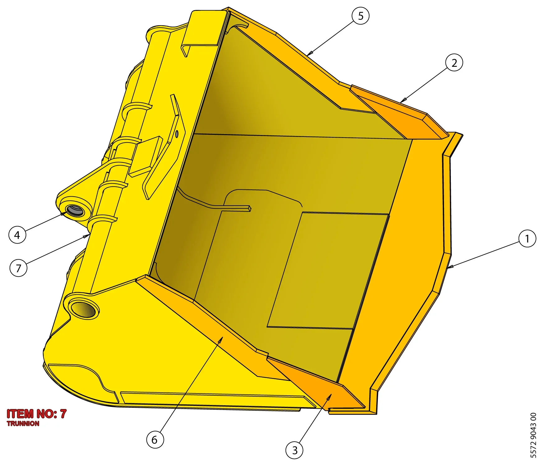 5572 8551 00 TRUNNION - Technical Drawing