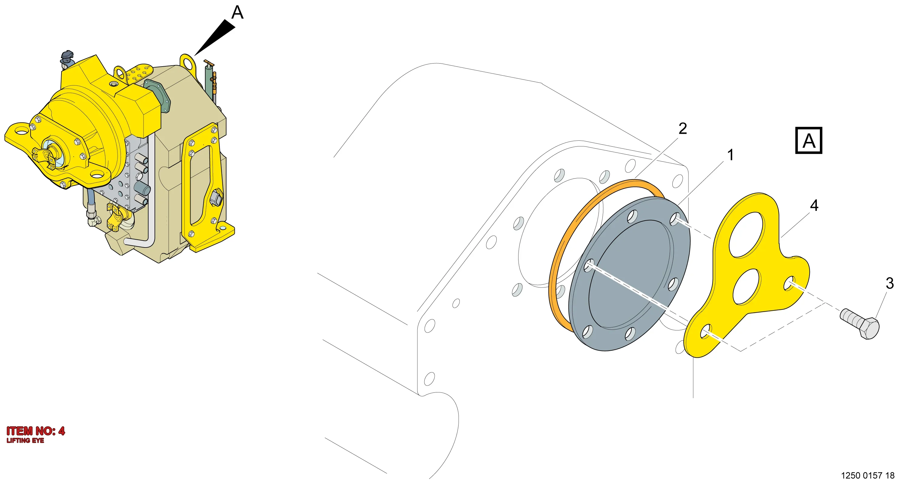 5573 2039 00 LIFTING EYE - Technical Drawing