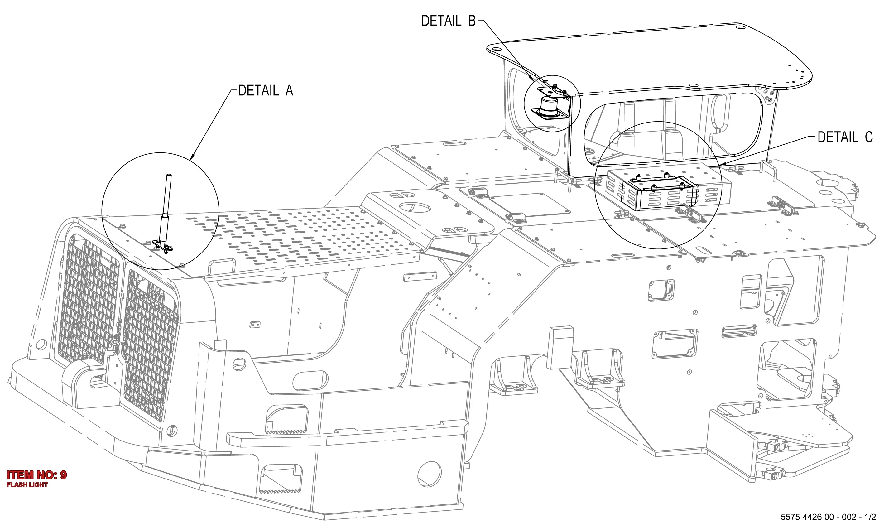 5575 2195 00 FLASH LIGHT - Technical Drawing
