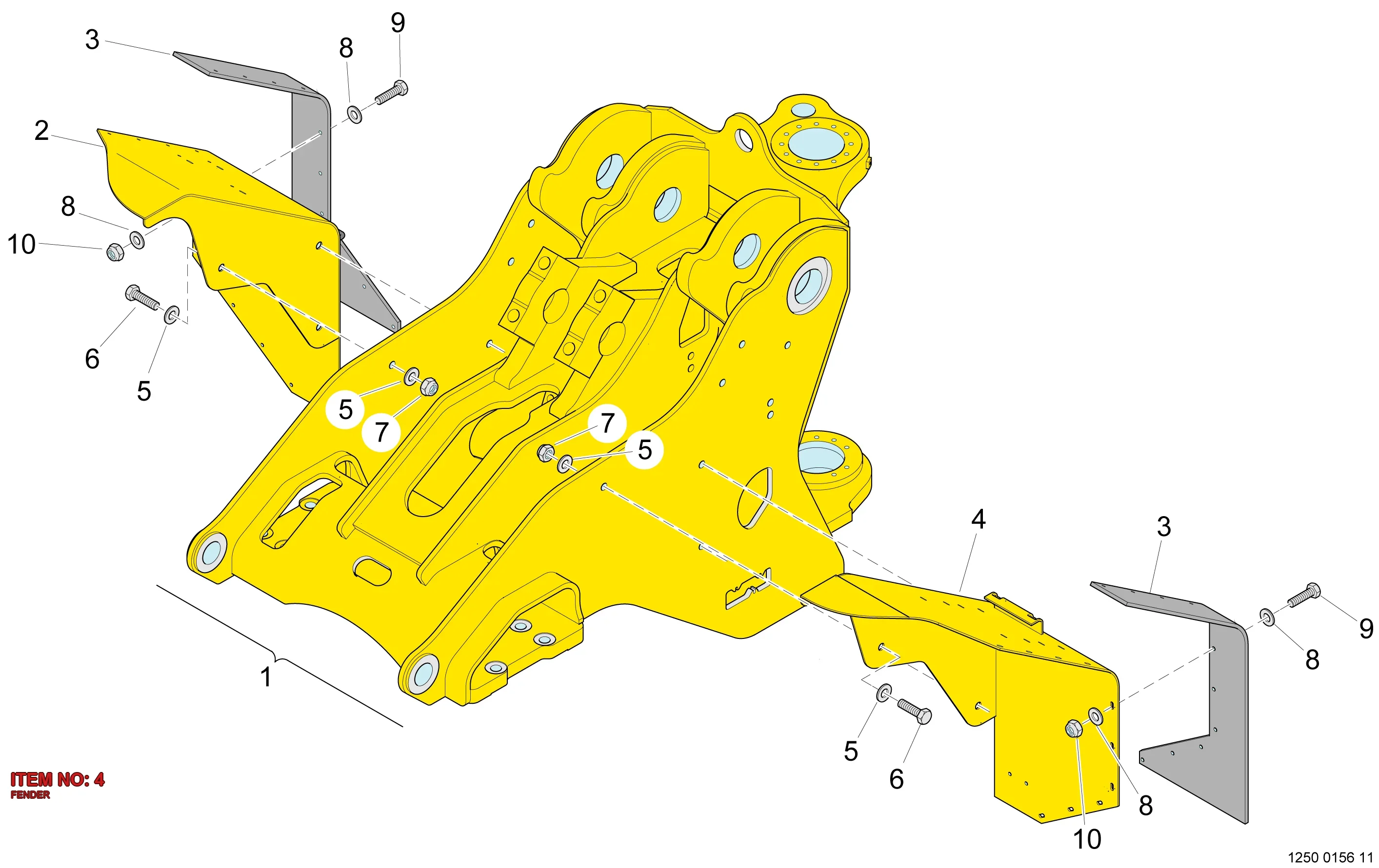 5575 3303 00 FENDER - Technical Drawing