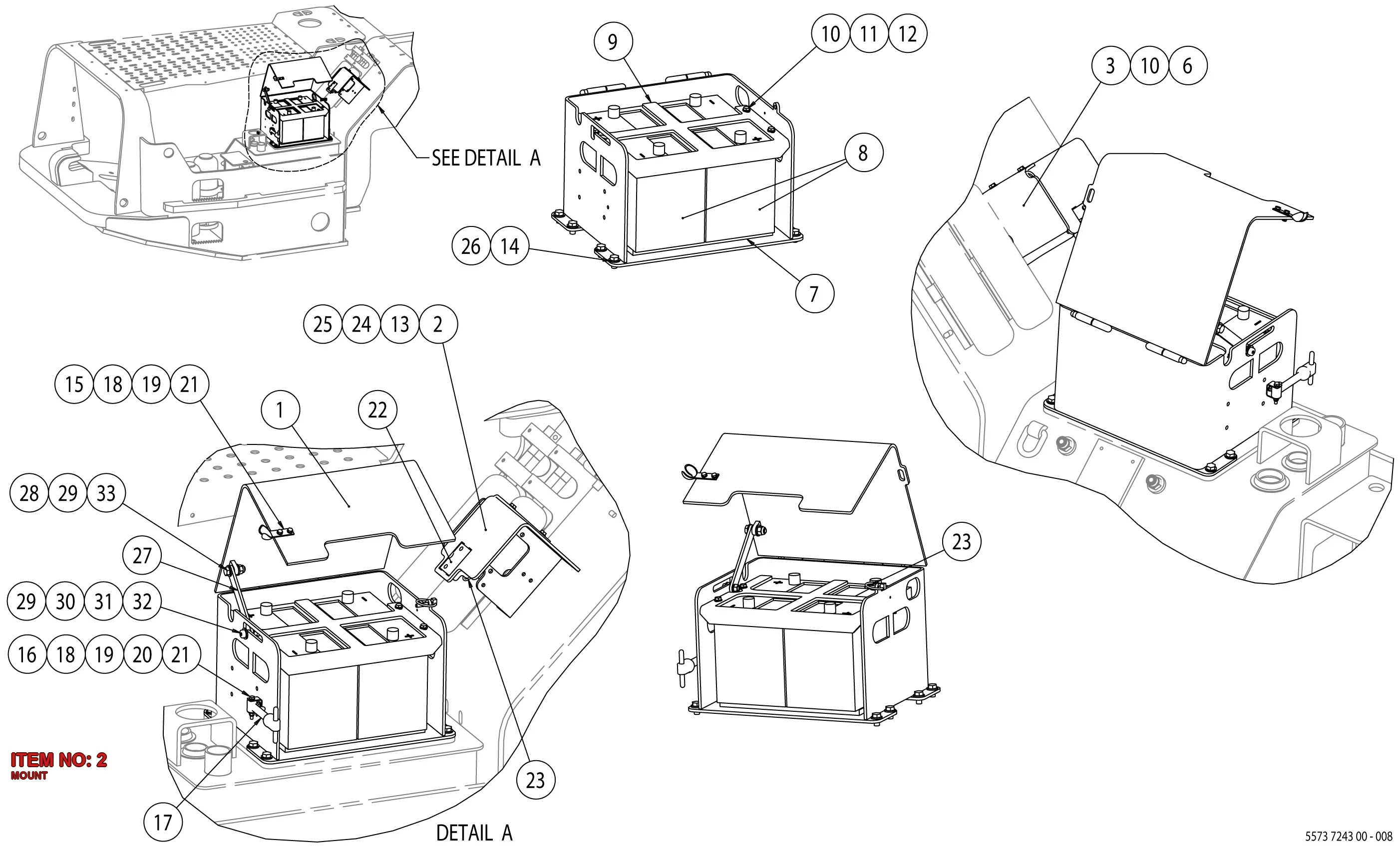 5575 3643 00 MOUNT - Technical Drawing