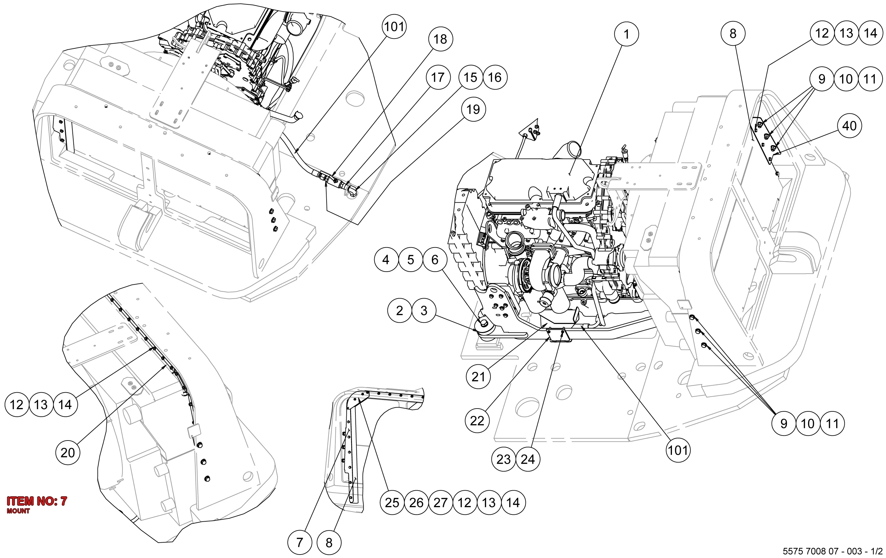 5575 4155 00 MOUNT - Technical Drawing