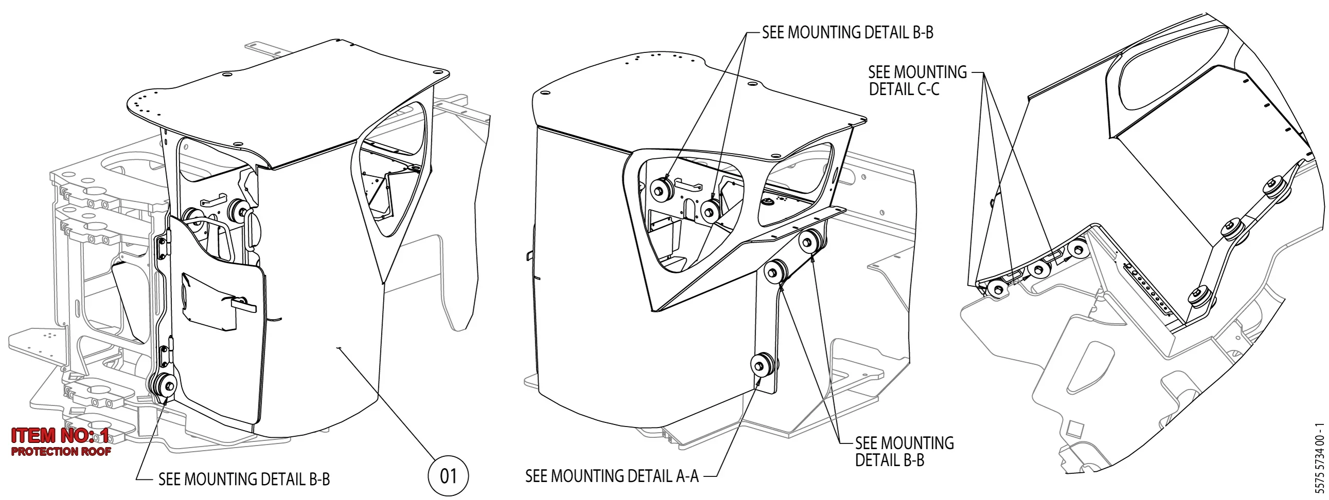 5575 5735 00 PROTECTION ROOF - Technical Drawing