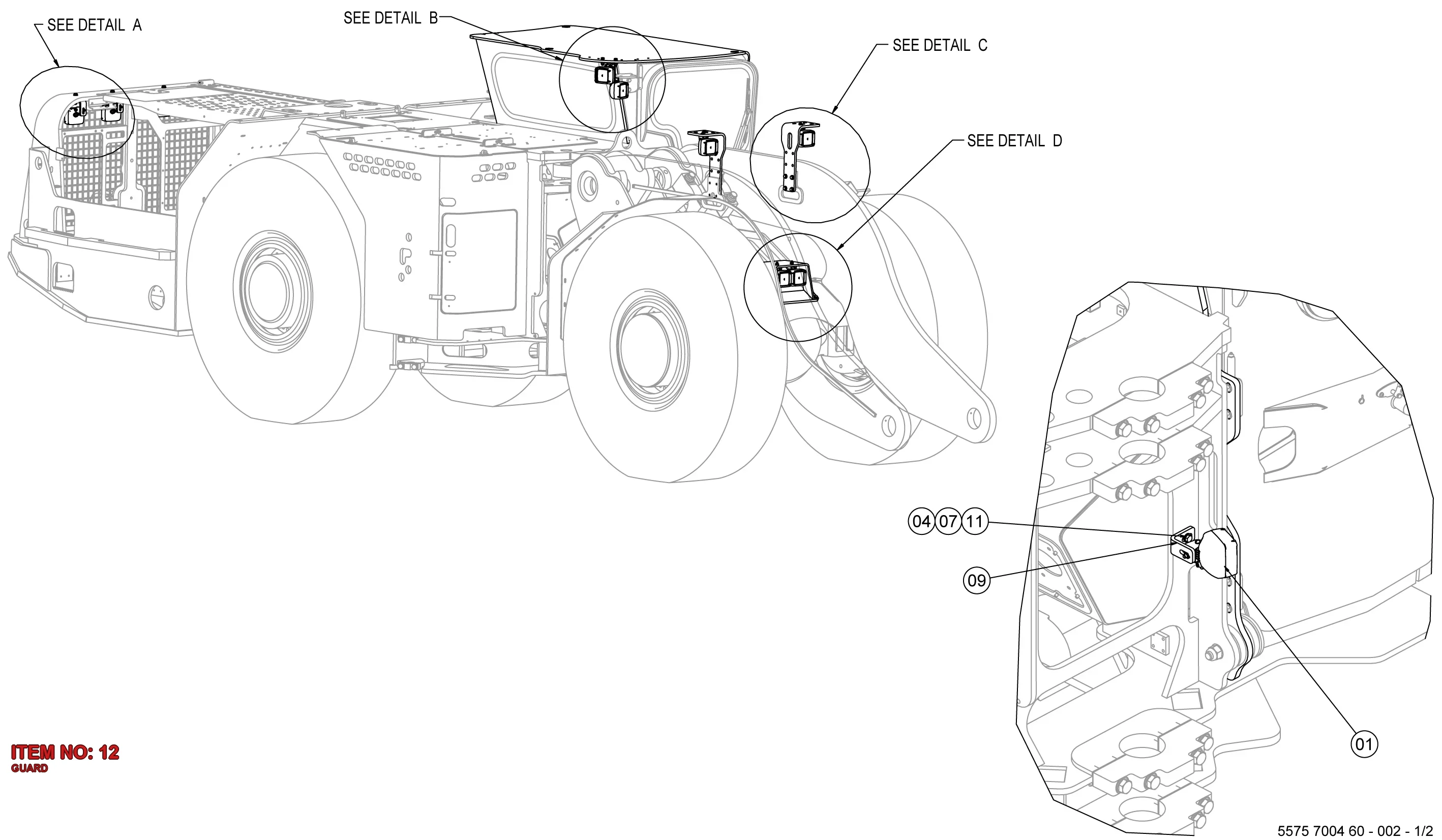5575 7004 62 GUARD - Technical Drawing