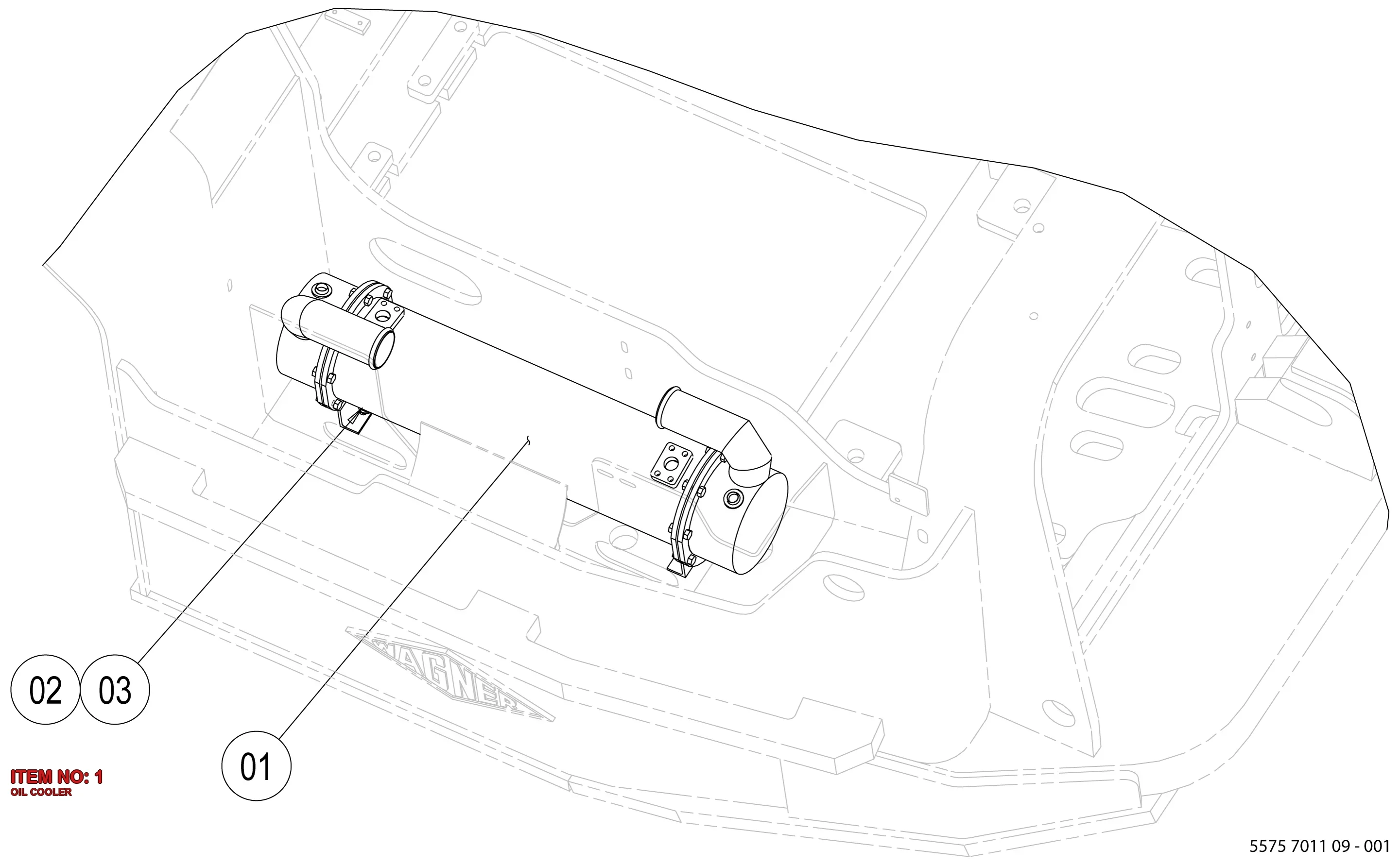 5575 7011 10 OIL COOLER - Technical Drawing