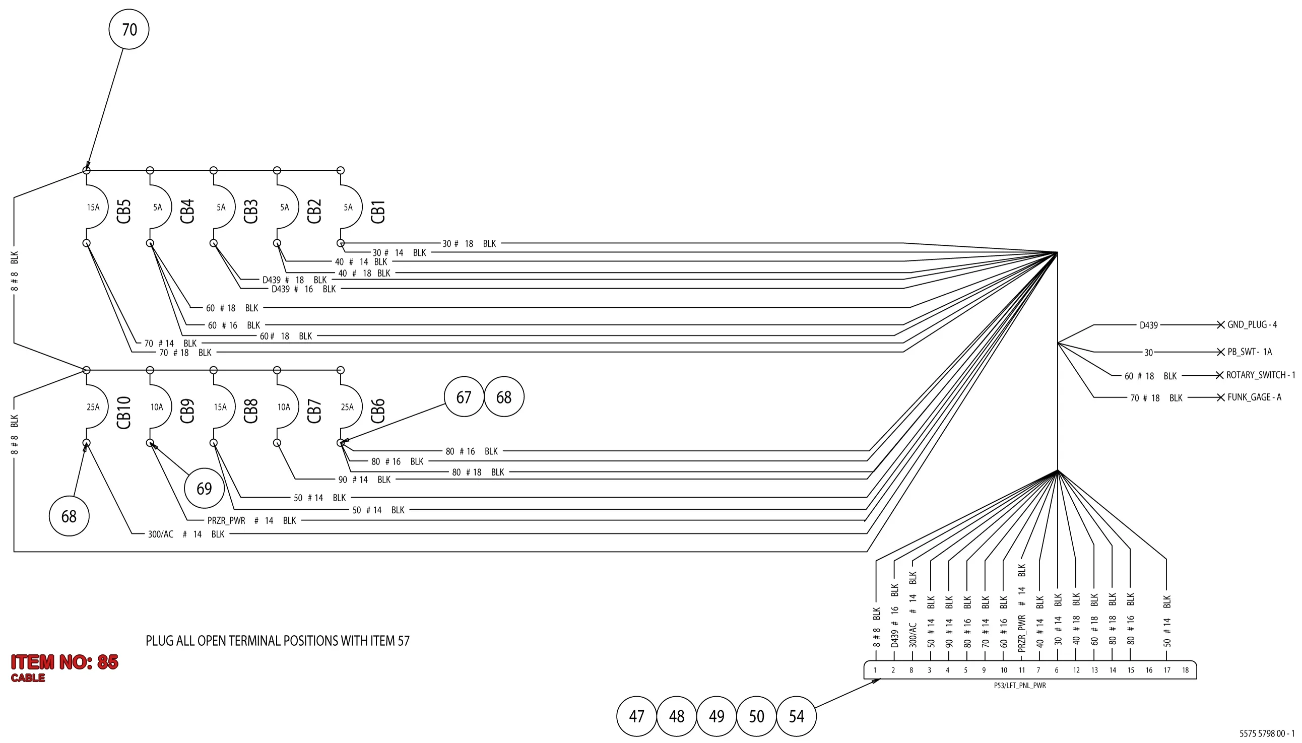 5580 0000 38 CABLE - Technical Drawing