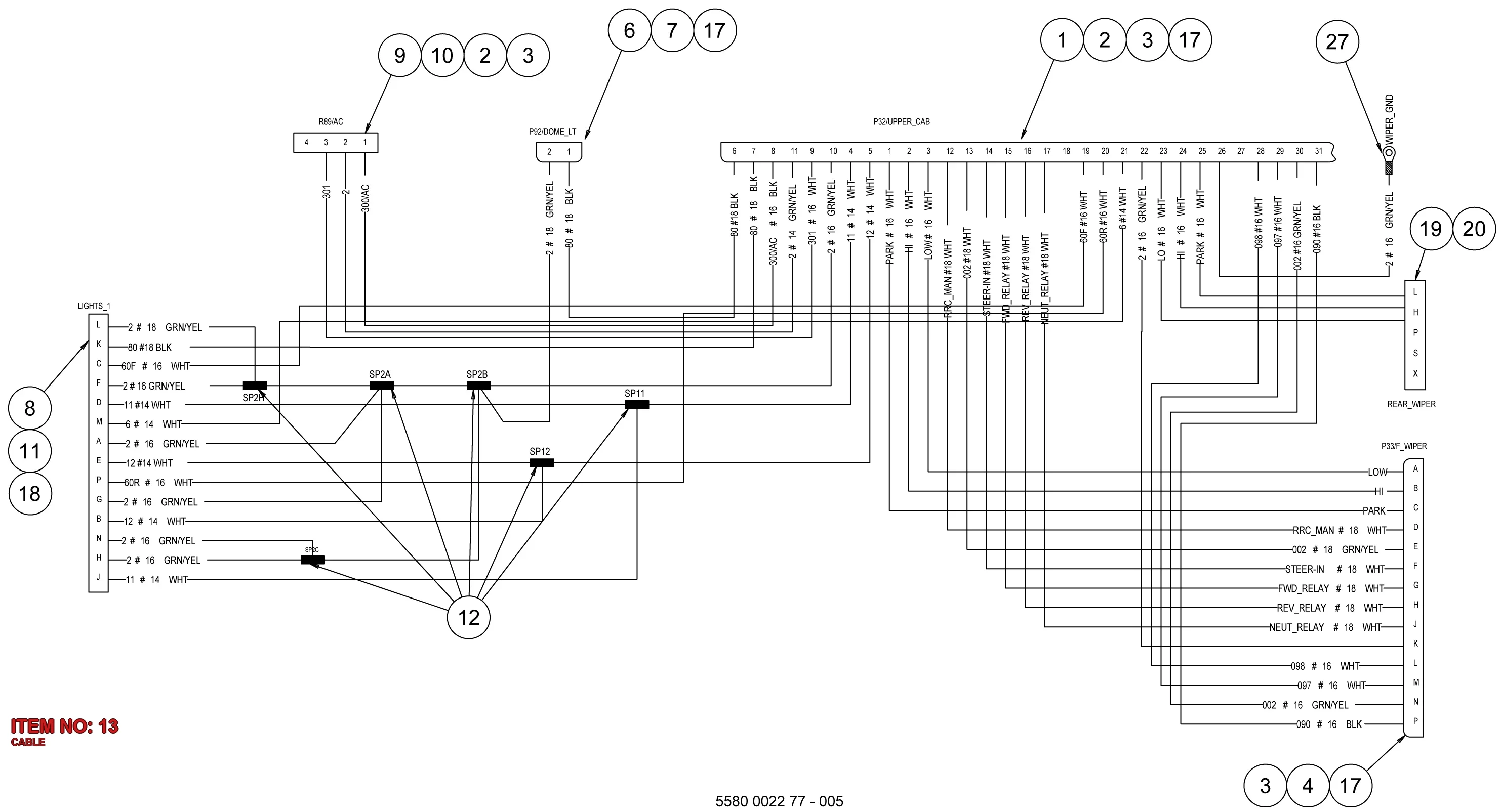 5580 0009 26 CABLE - Technical Drawing