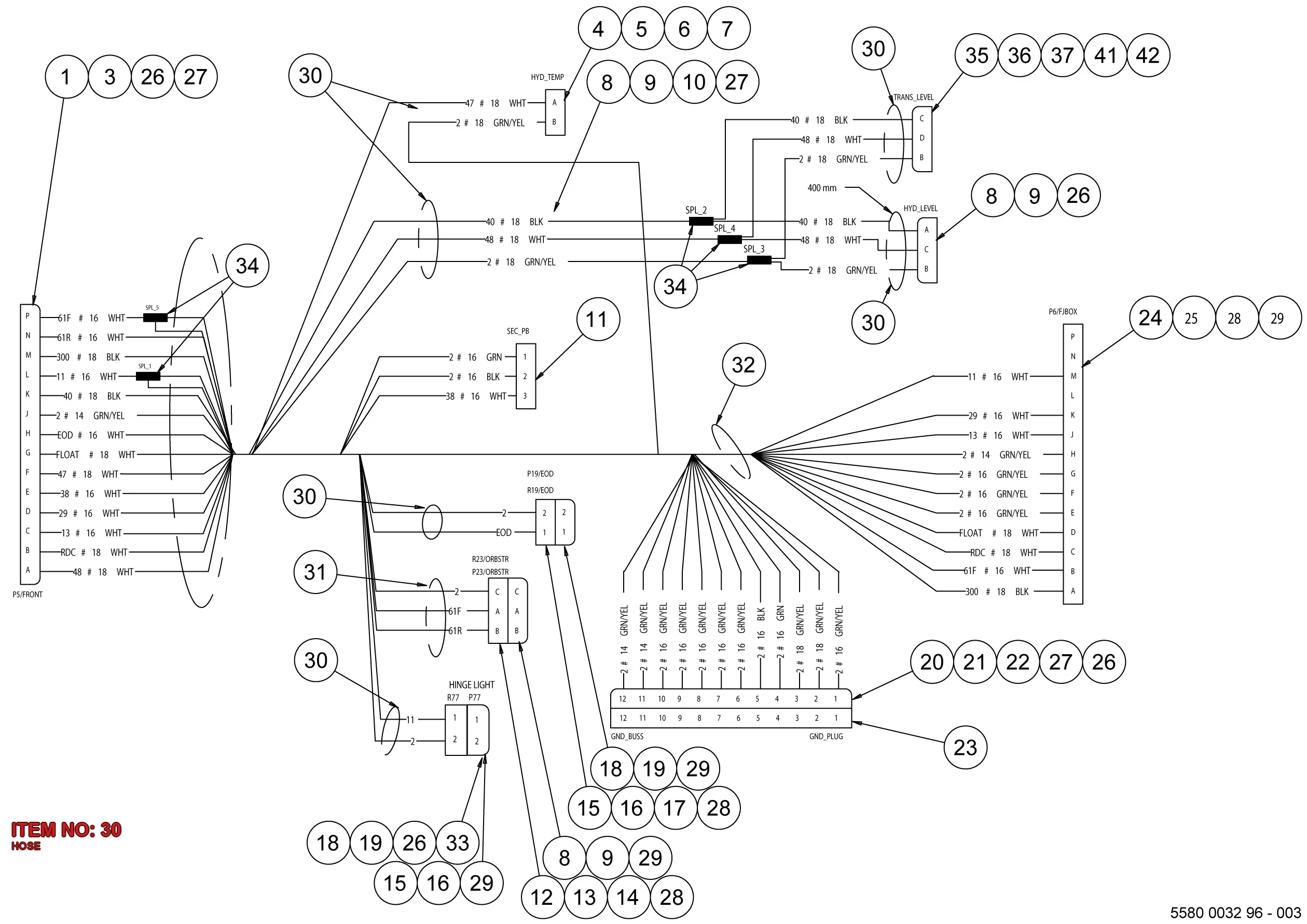 5580 0009 94 HOSE - Technical Drawing