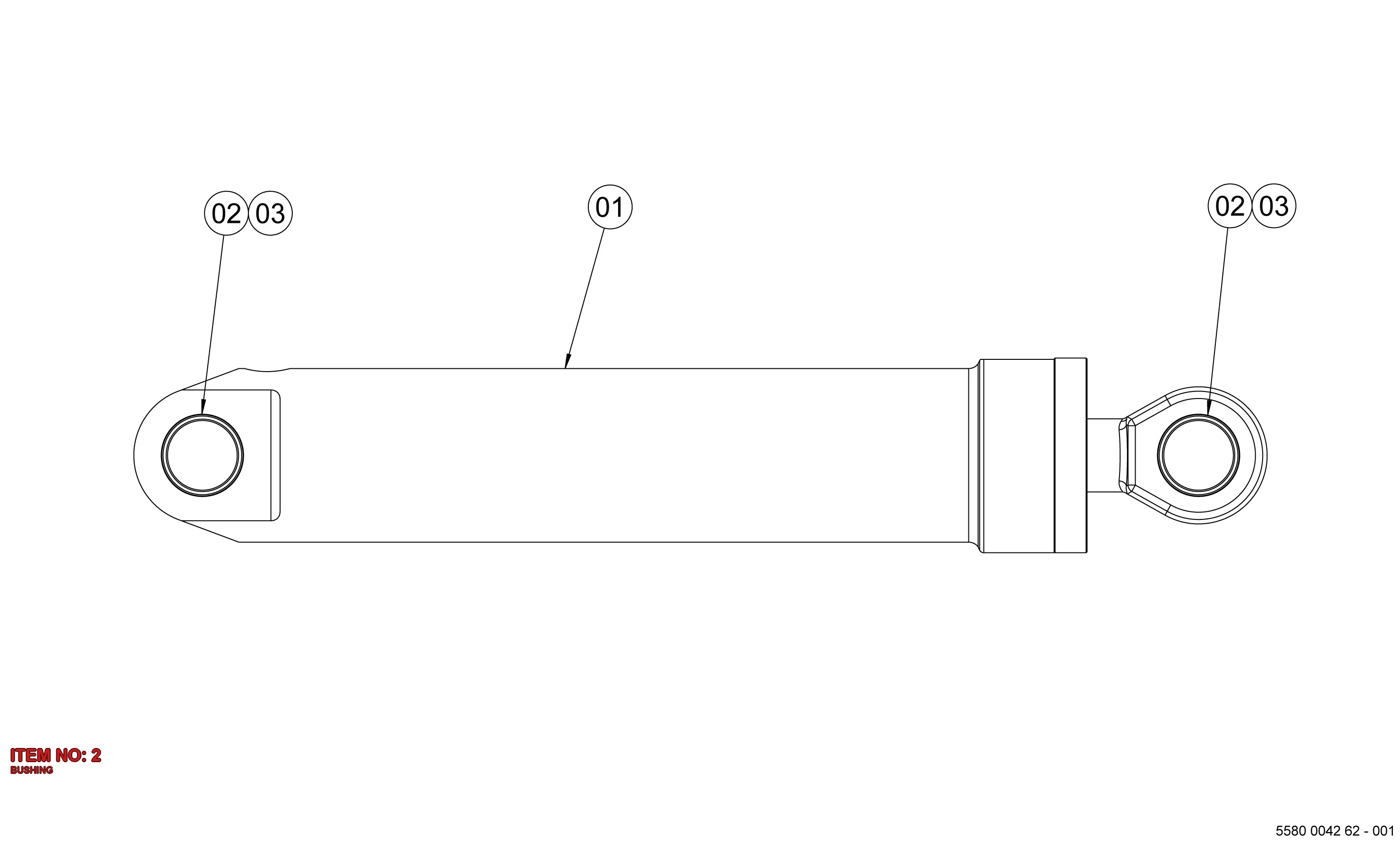 5580 0027 76 BUSHING - Technical Drawing