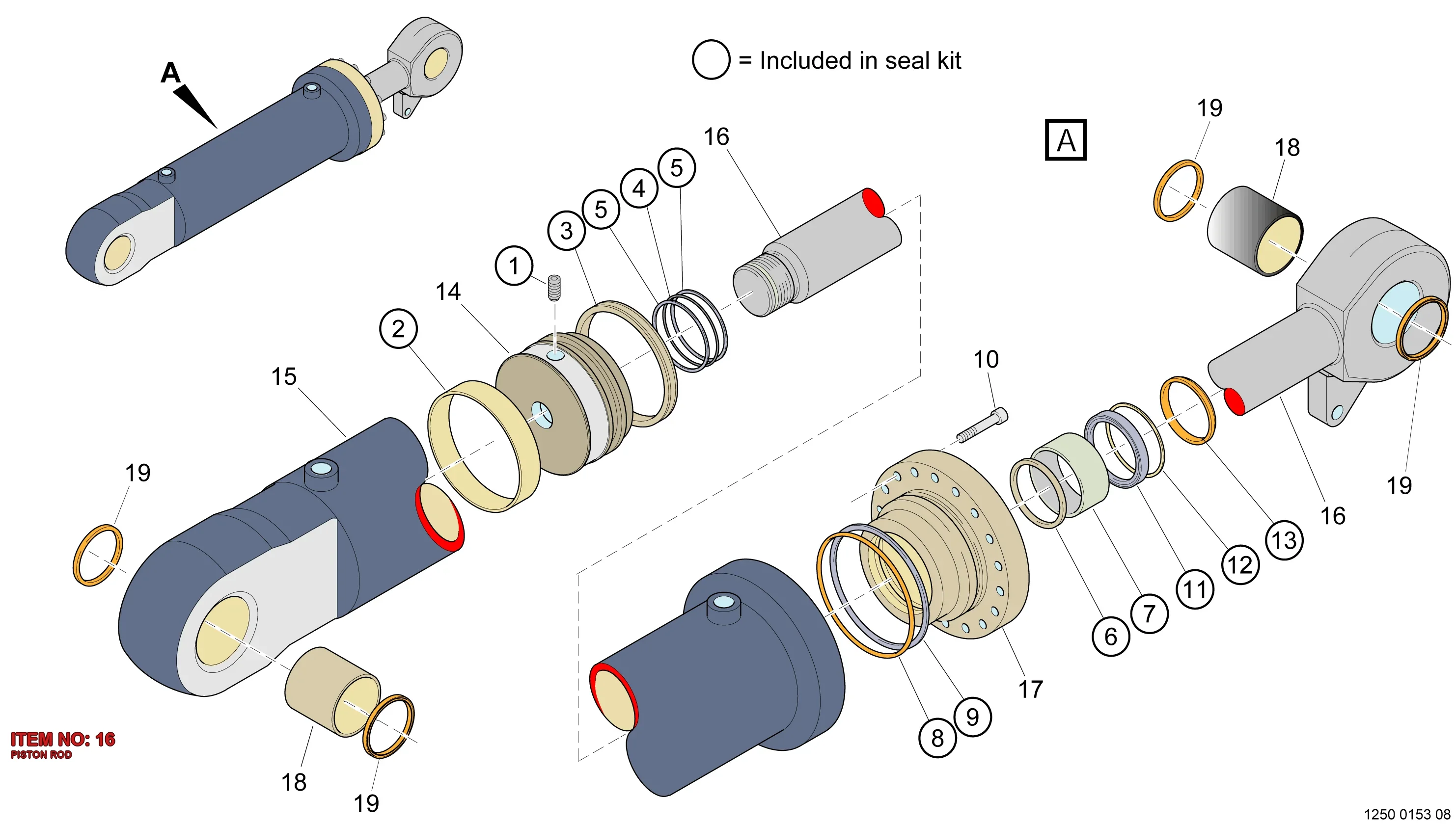 5580 0027 78 PISTON ROD - Technical Drawing