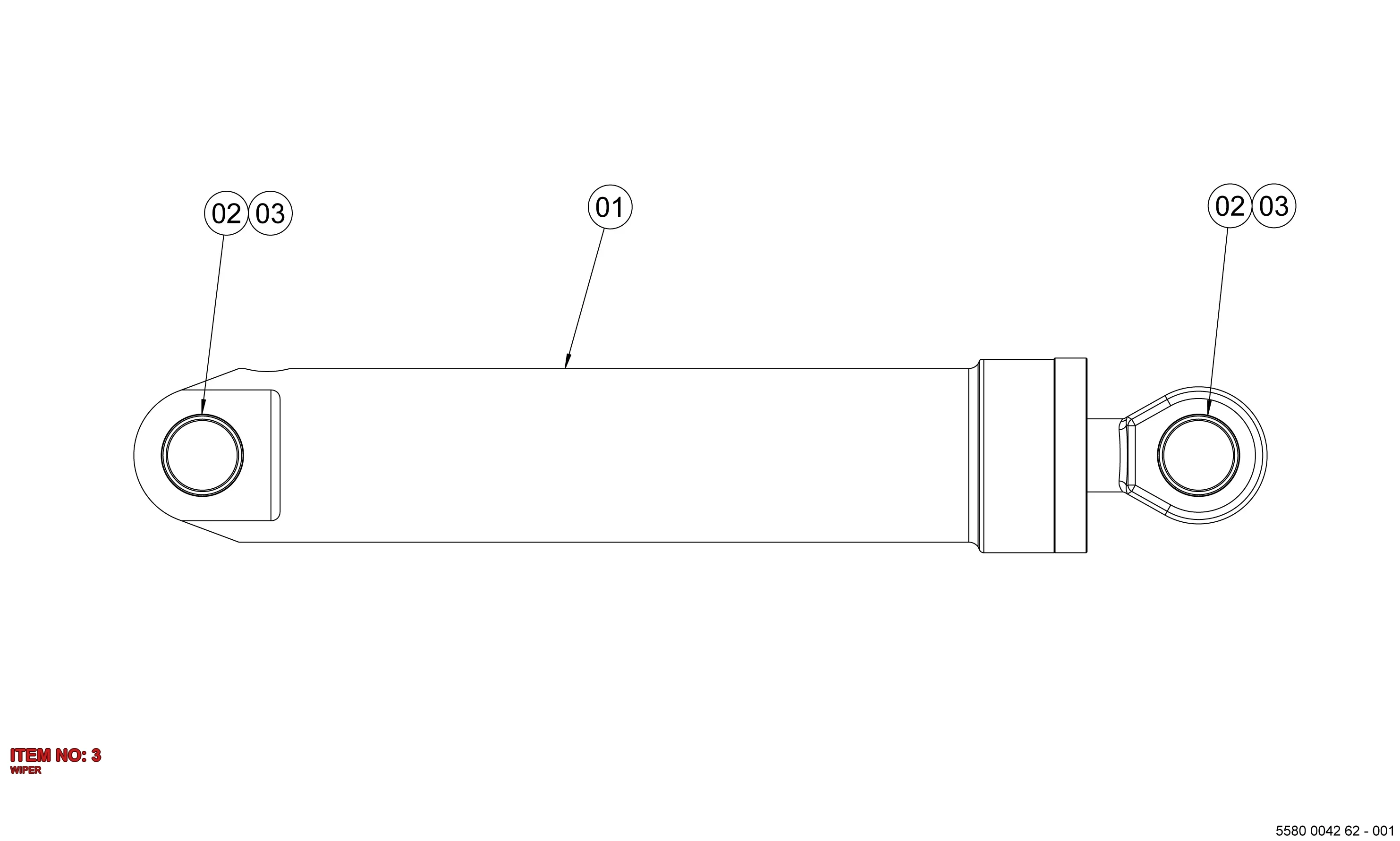 5580 0033 93 WIPER - Technical Drawing
