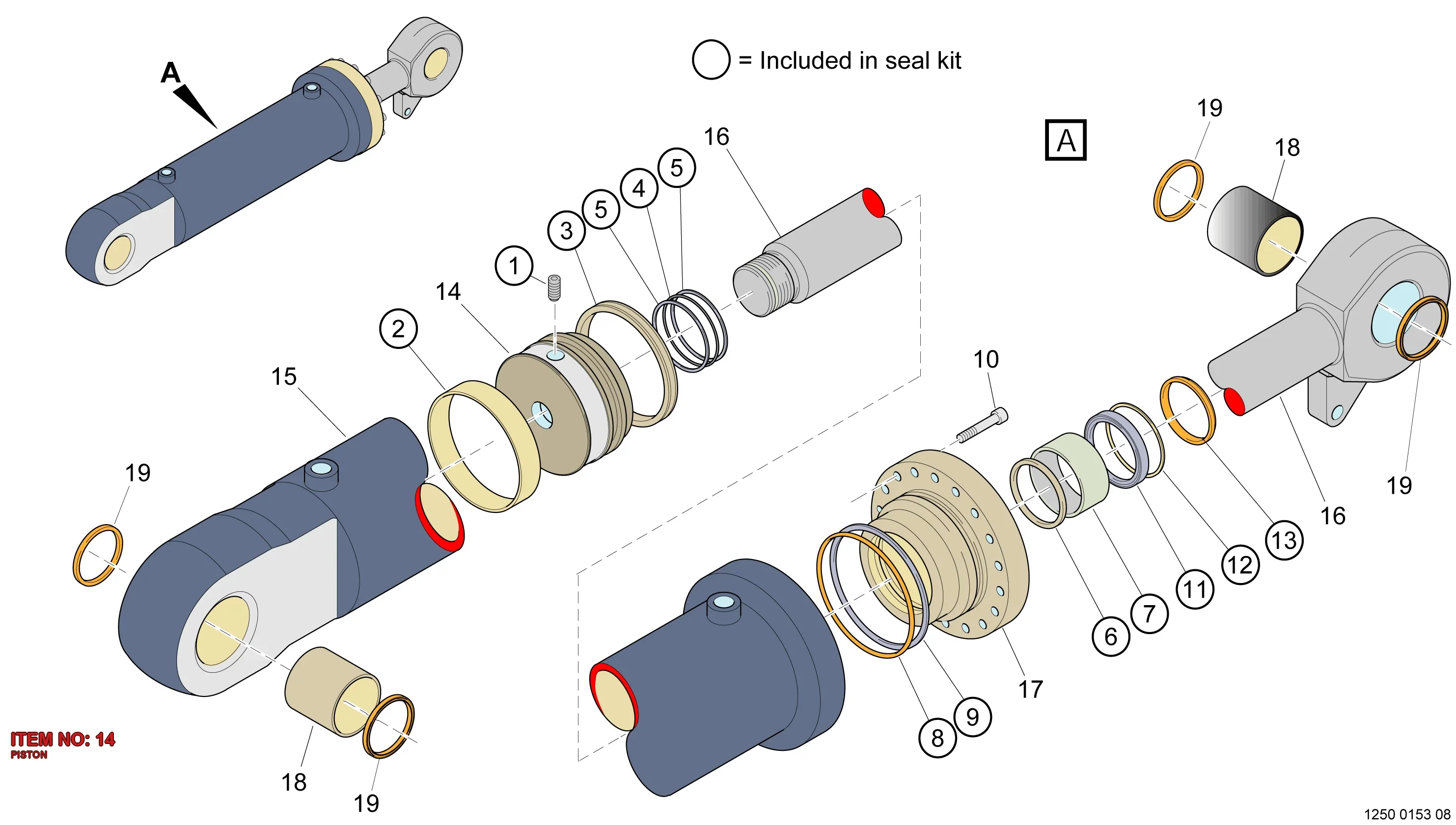 5580 0033 95 PISTON - Technical Drawing