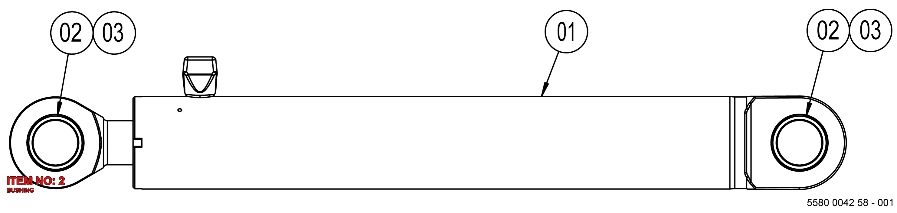 5580 0057 82 BUSHING - Technical Drawing