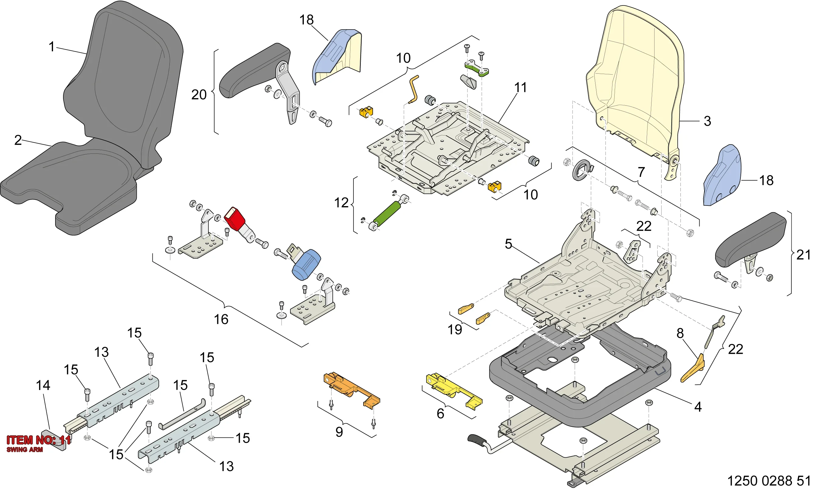 5580 0061 89 SWING ARM - Technical Drawing